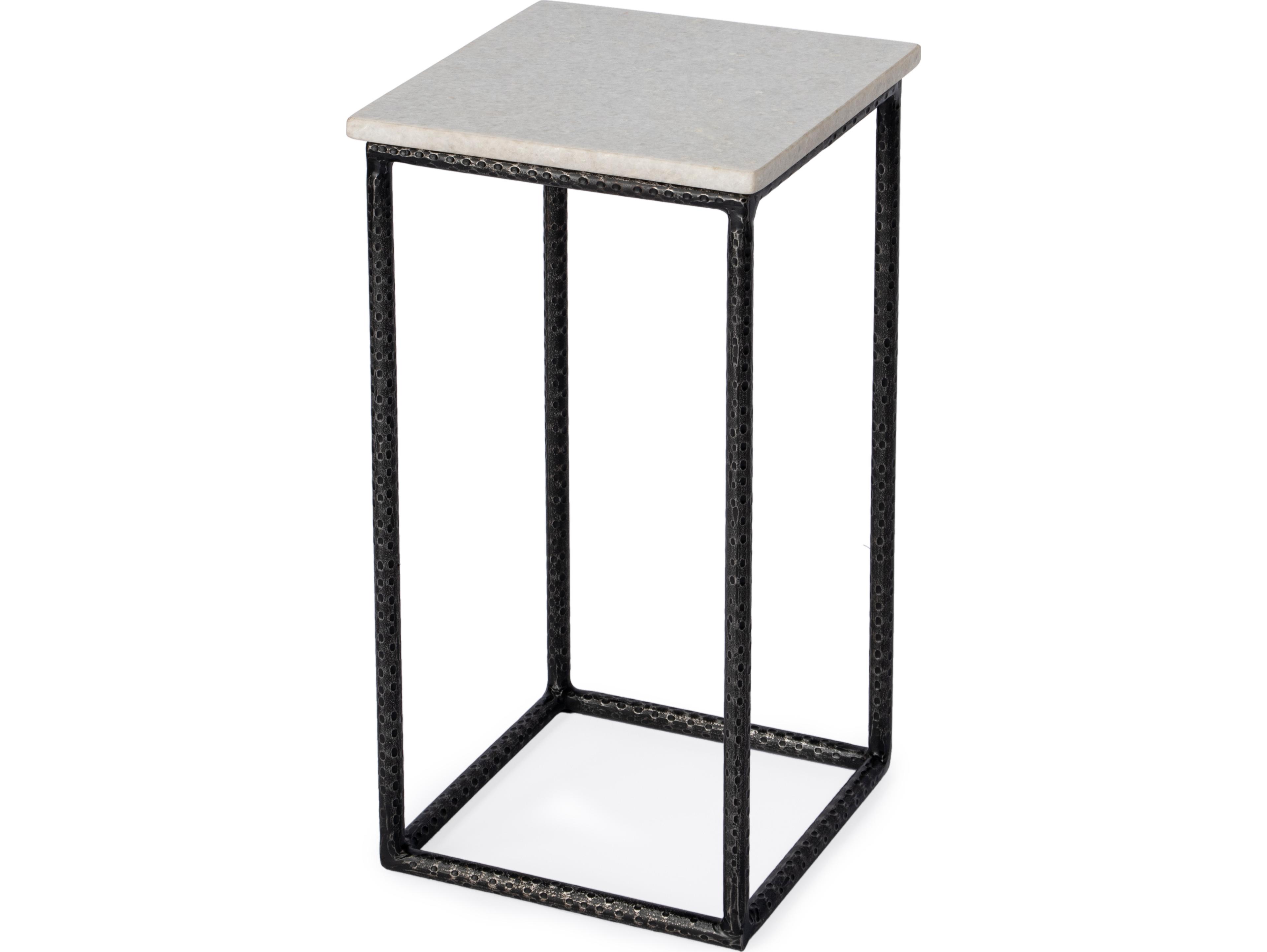 Butler Mabel Square Marble & Metal End Table