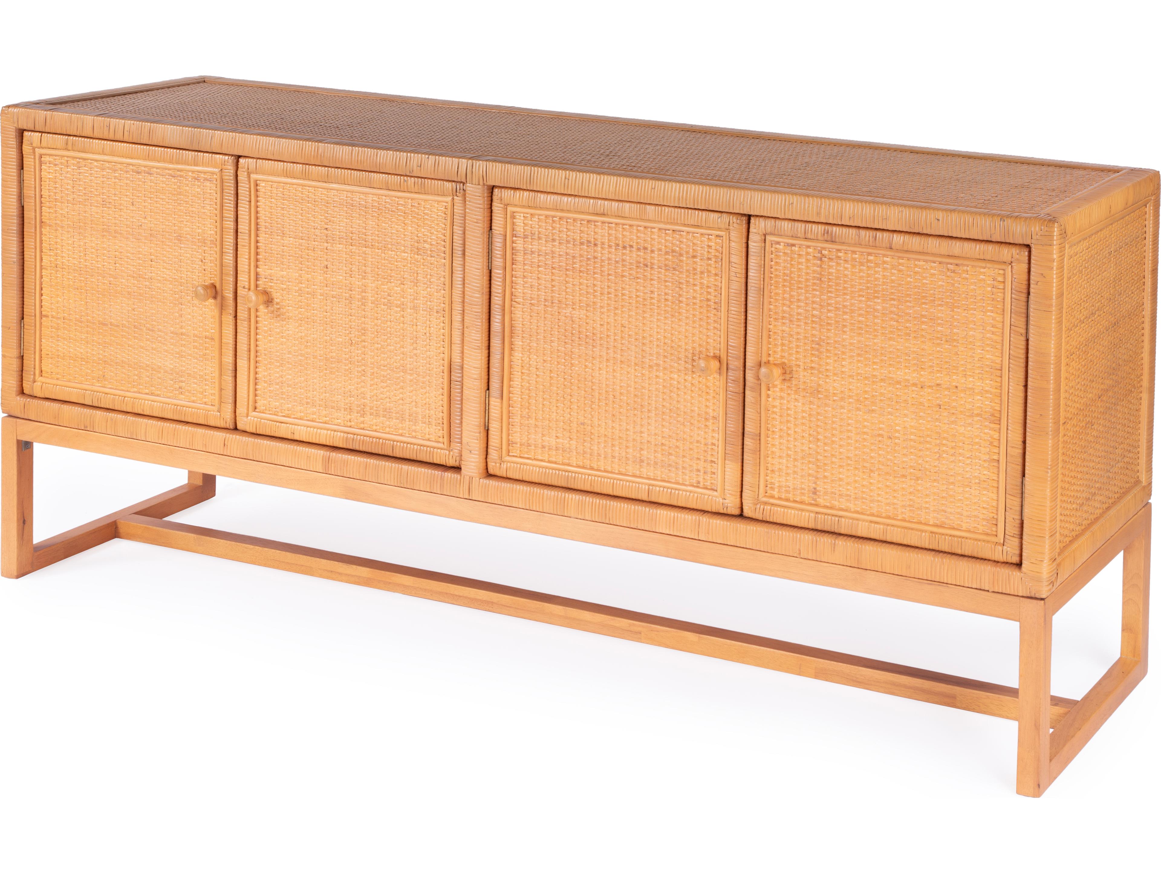 Butler Captiva 76" Rubberwood Natural Rattan Sideboard