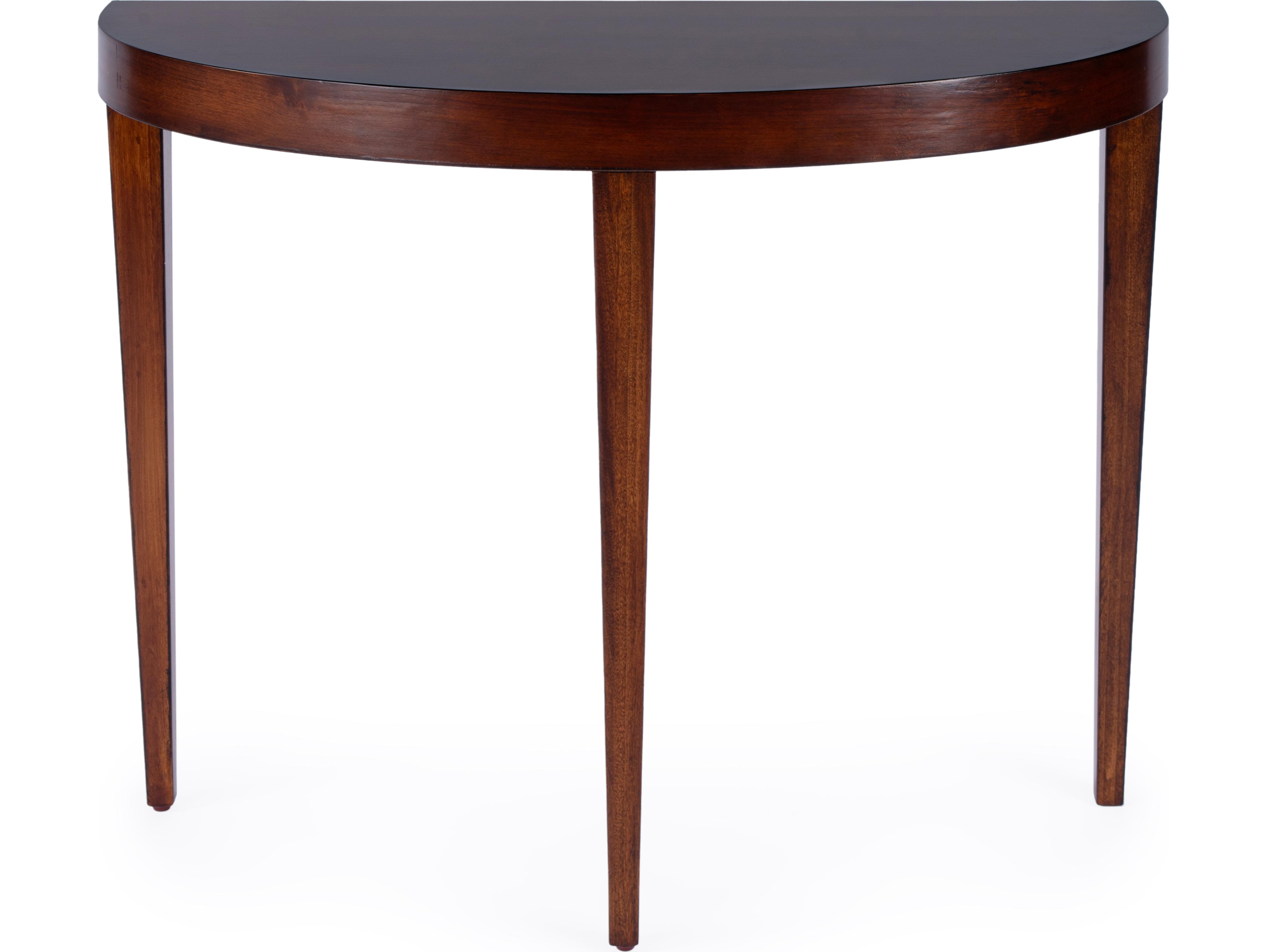 Butler Ingrid Demilune Wood Antique Cherry Console Table