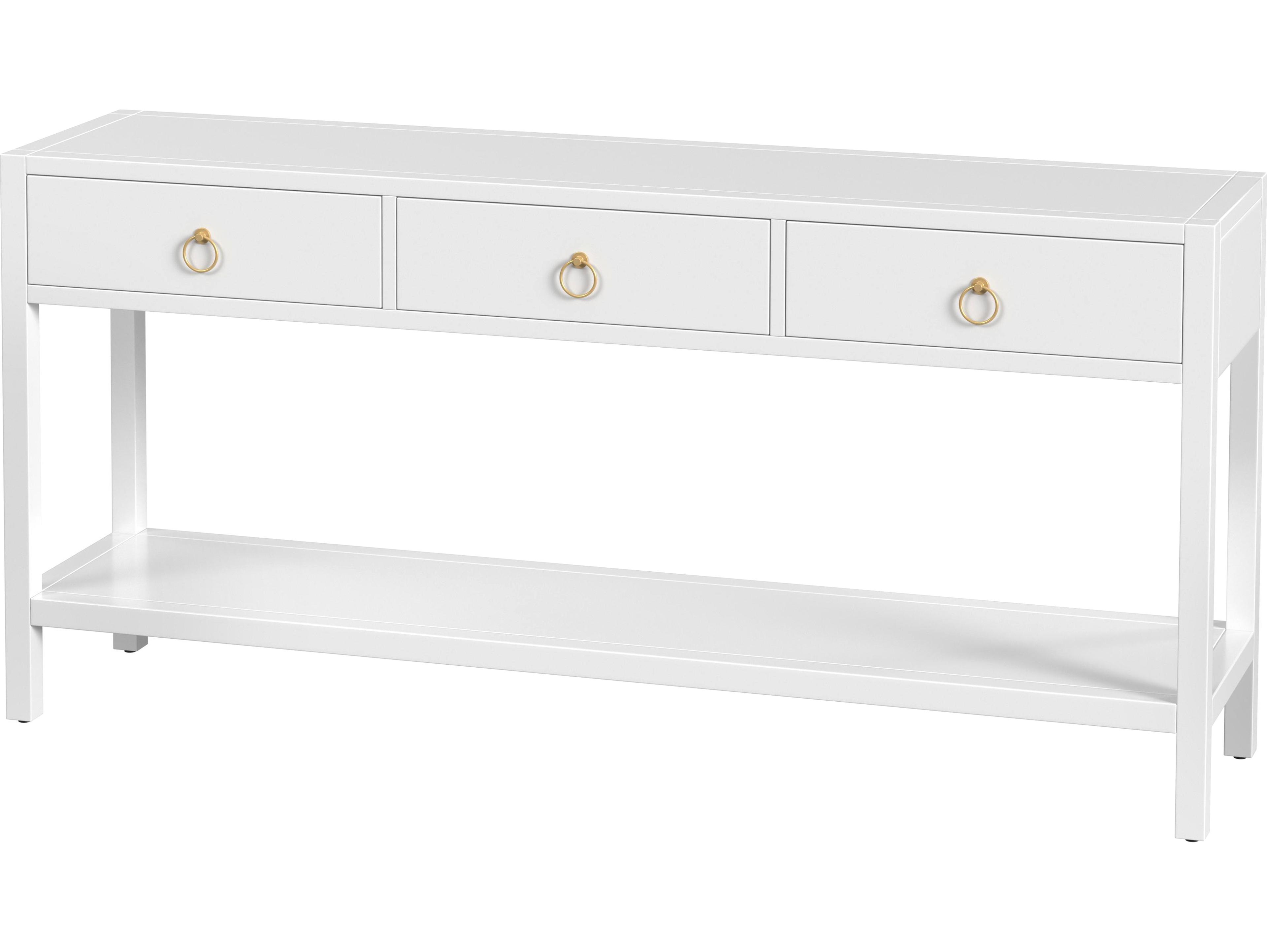 Butler Lark Rectangular Wood White Console Table