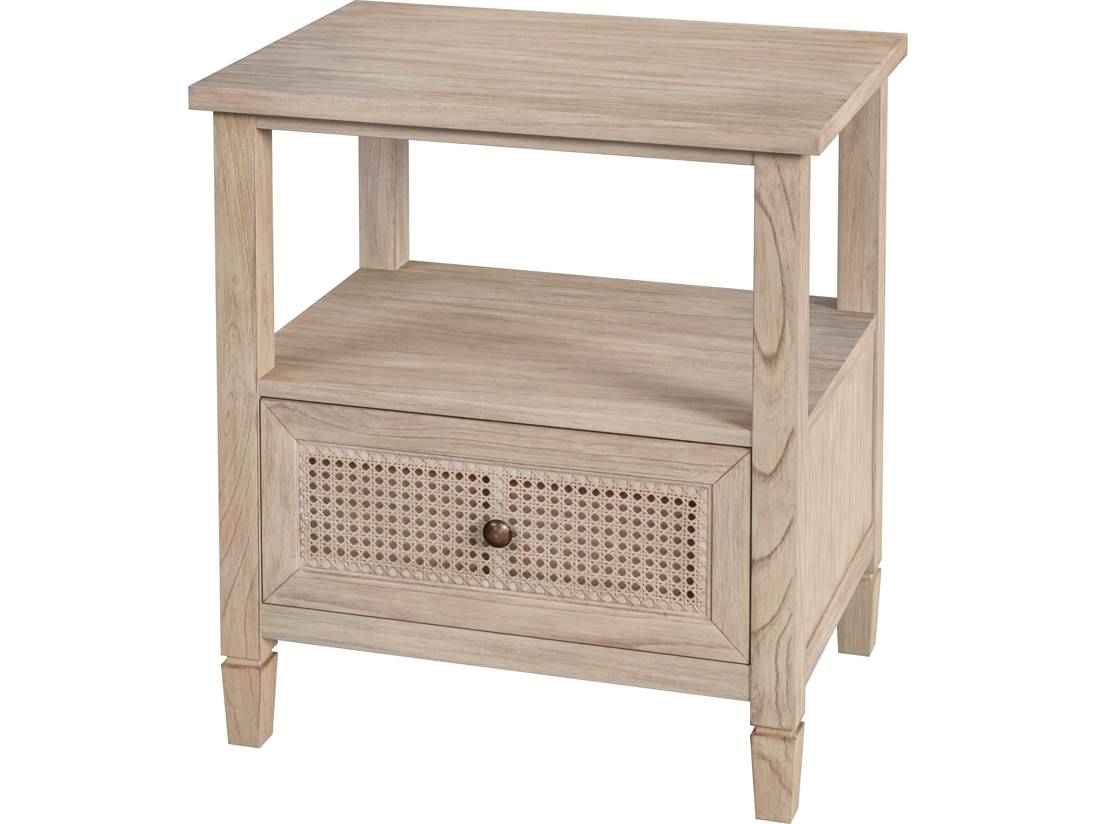 Butler Flagstaff 1-Drawer Natural Mindi Wood Nightstand