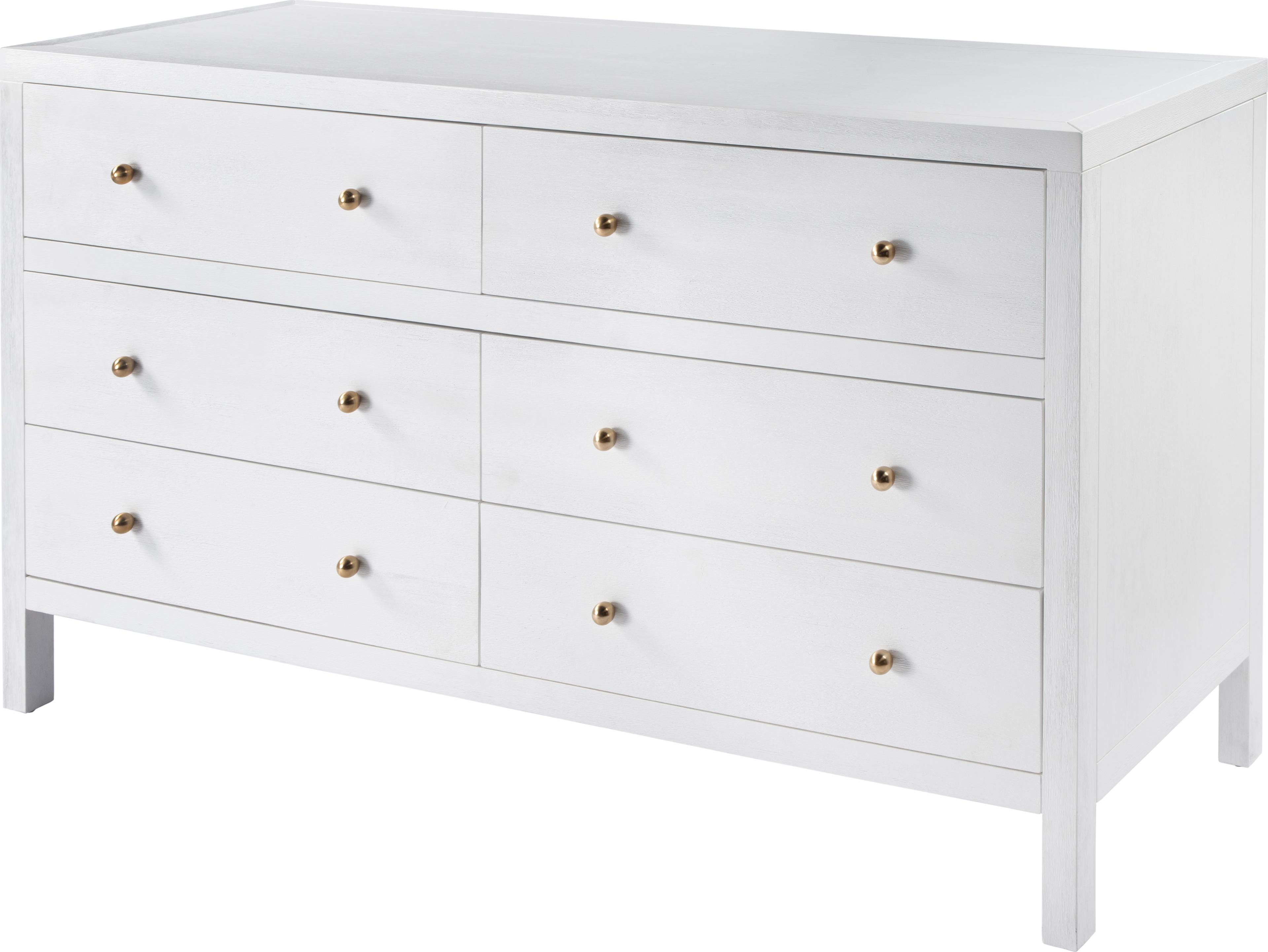 Butler Nora 6-Drawers Acacia Wood Double Dresser