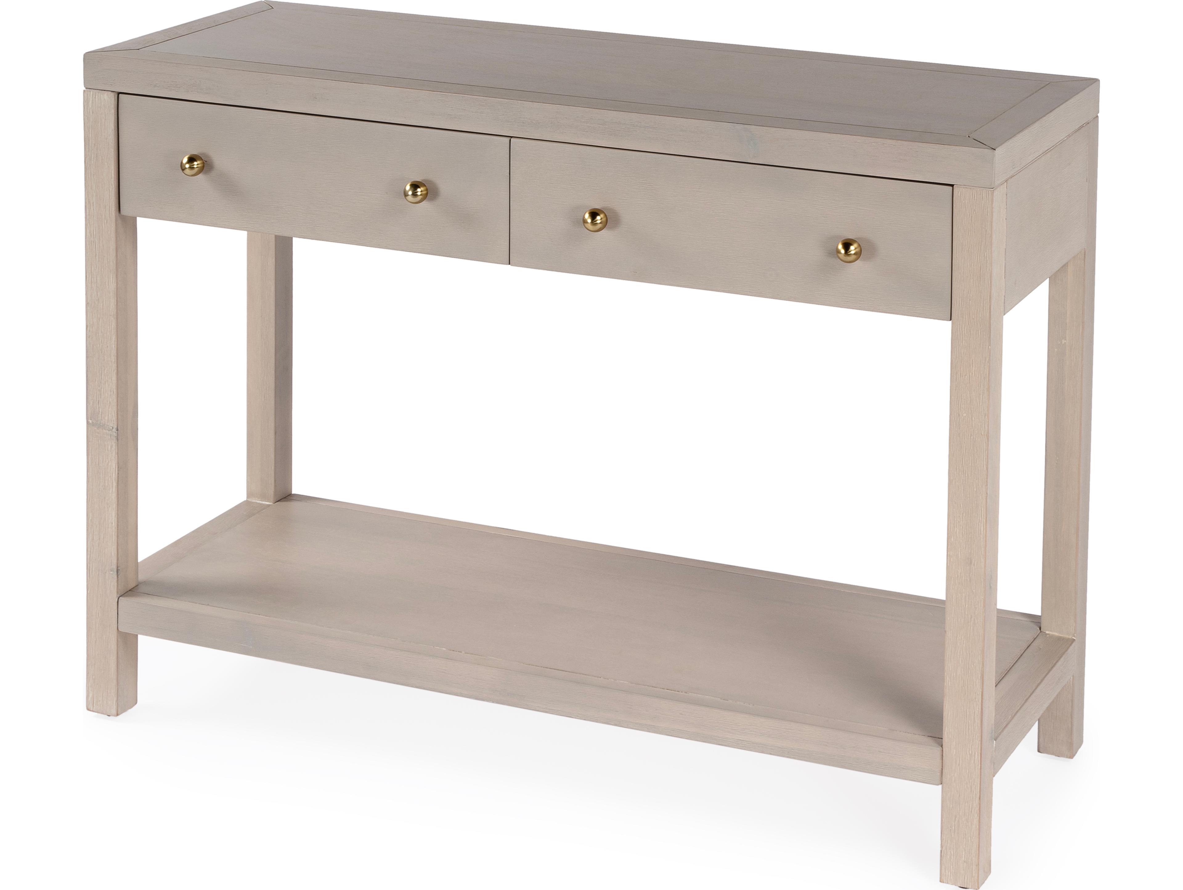 Butler Nora Rectangular Wood Antique Taupe Console Table