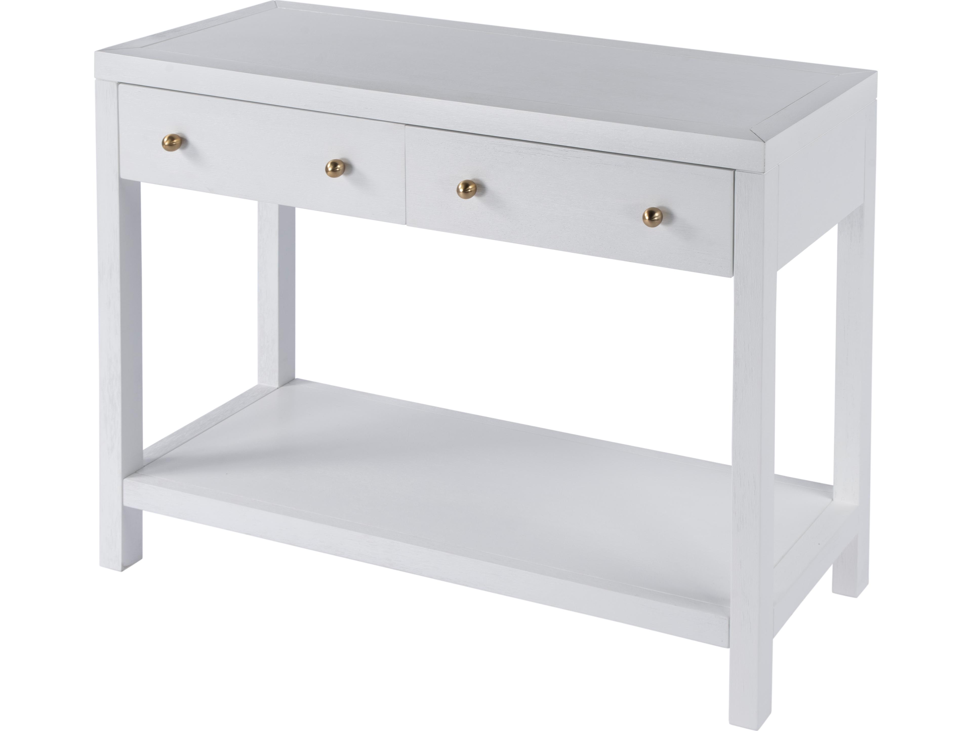 Butler Nora Rectangular Wood White Console Table