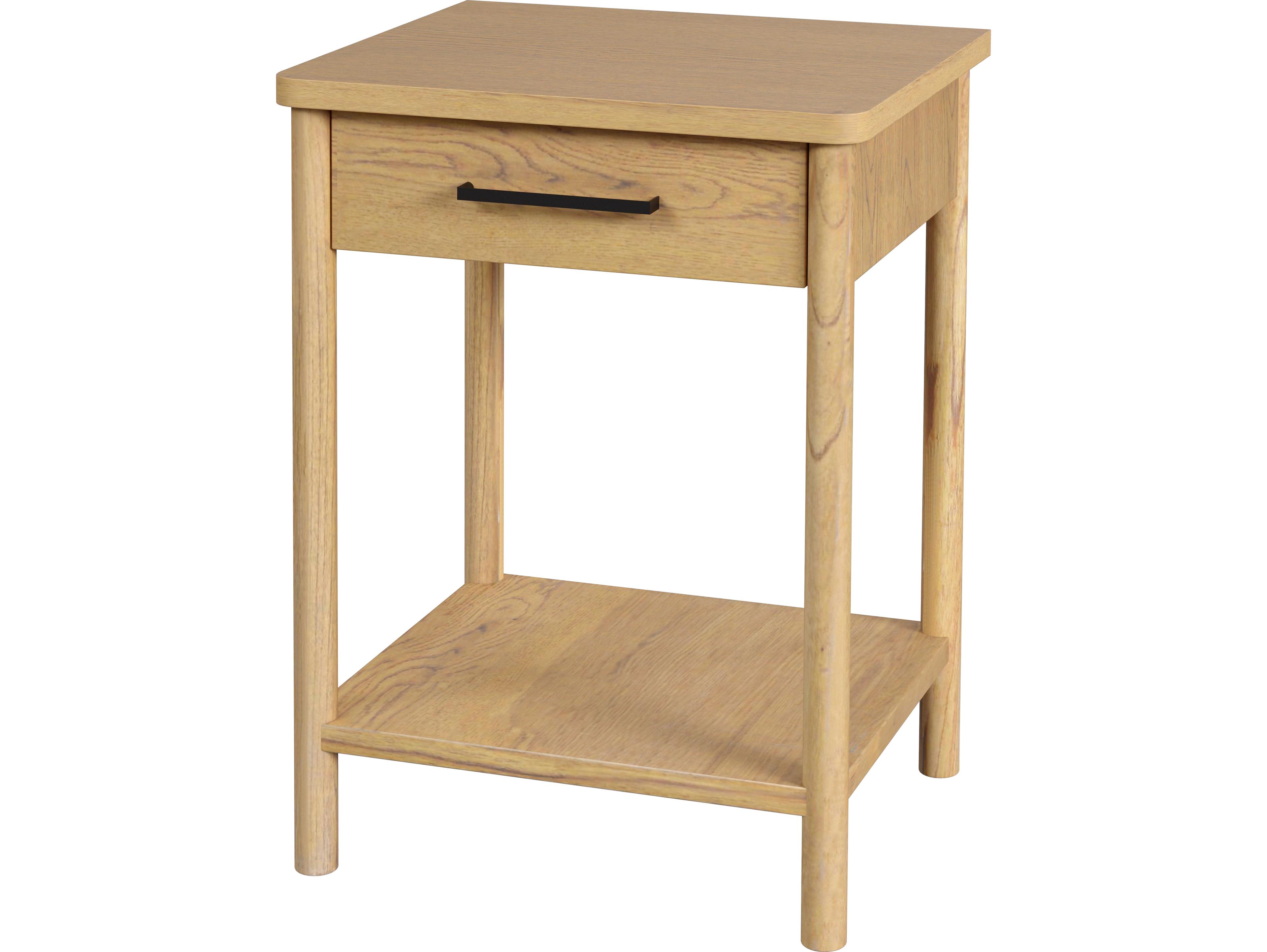 Butler Lennon 1-Drawer Mahogany Wood Nightstand