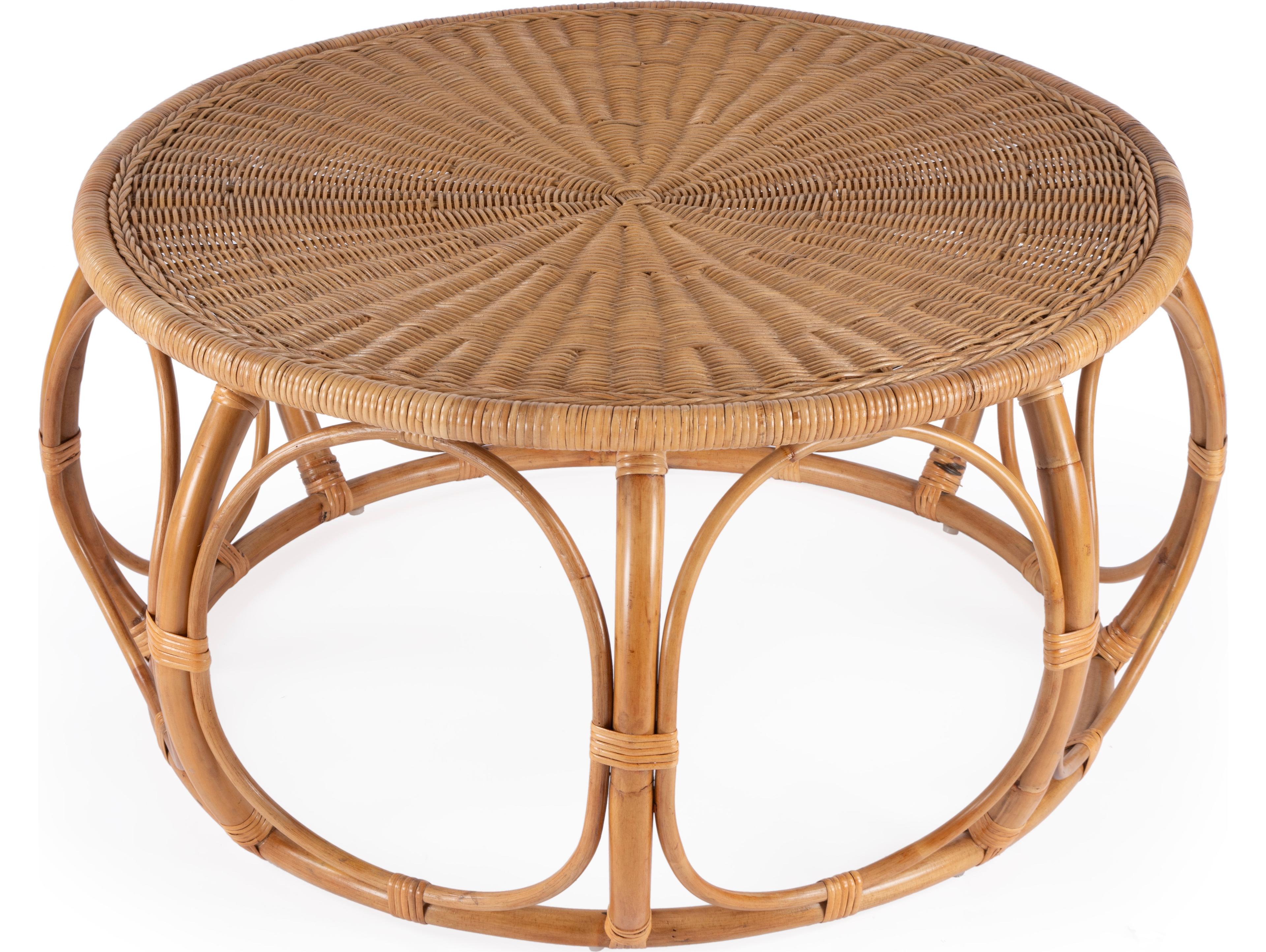 Butler Savannah Round Natural Rattan Coffee Table