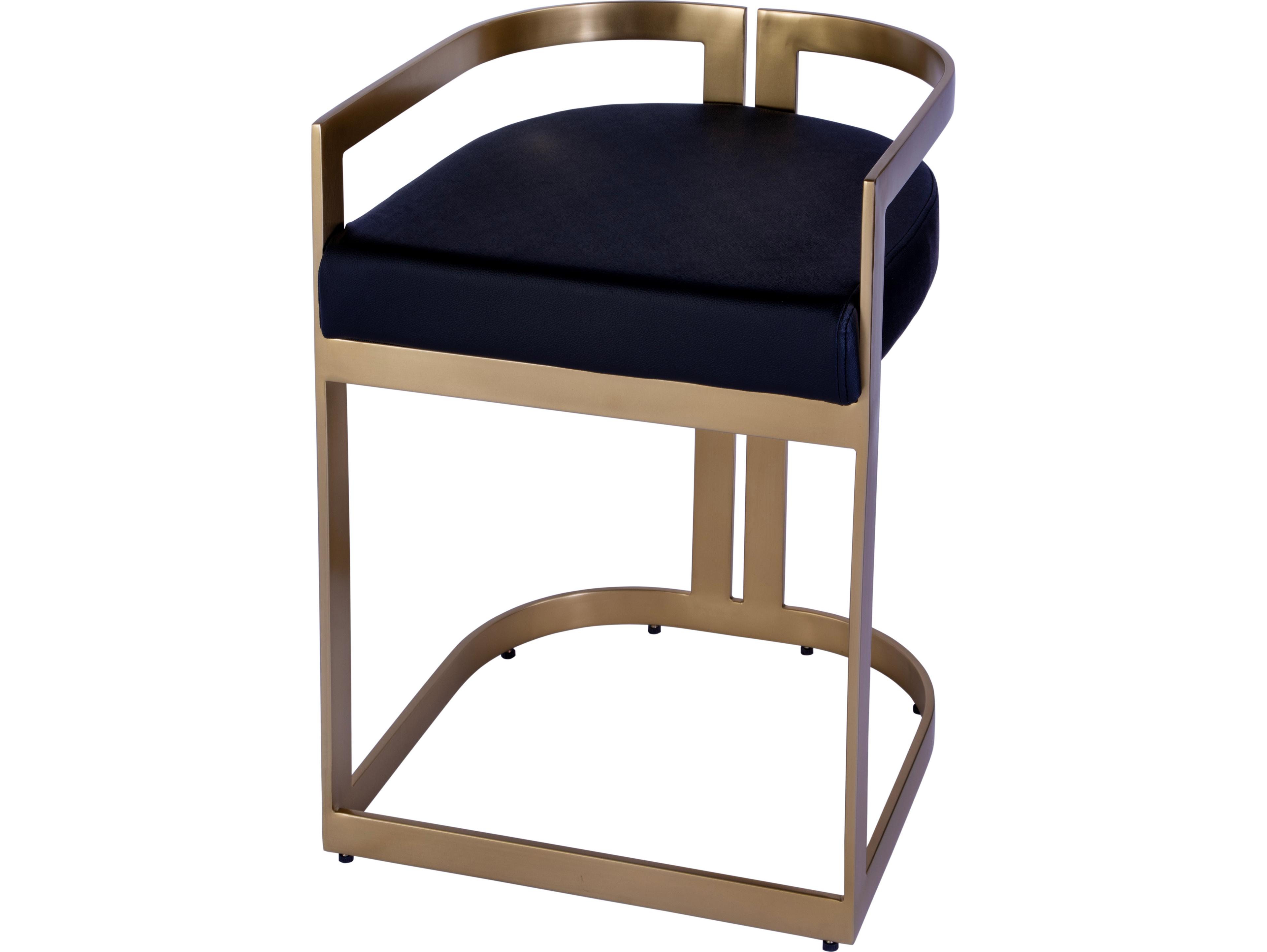 Butler Clarence Black Leather Faux Counter Stool