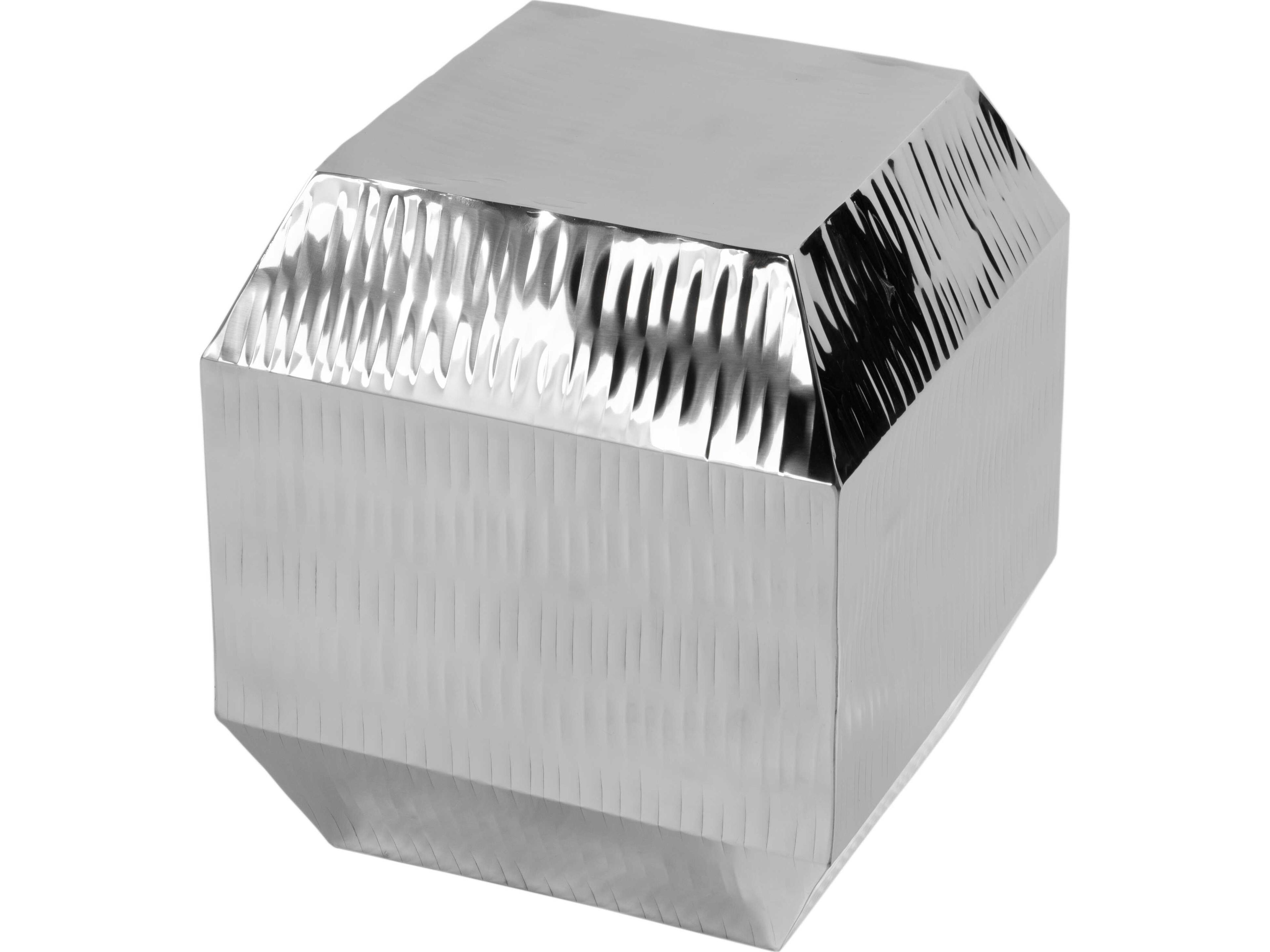 Butler Kessel Square Steel Silver End Table