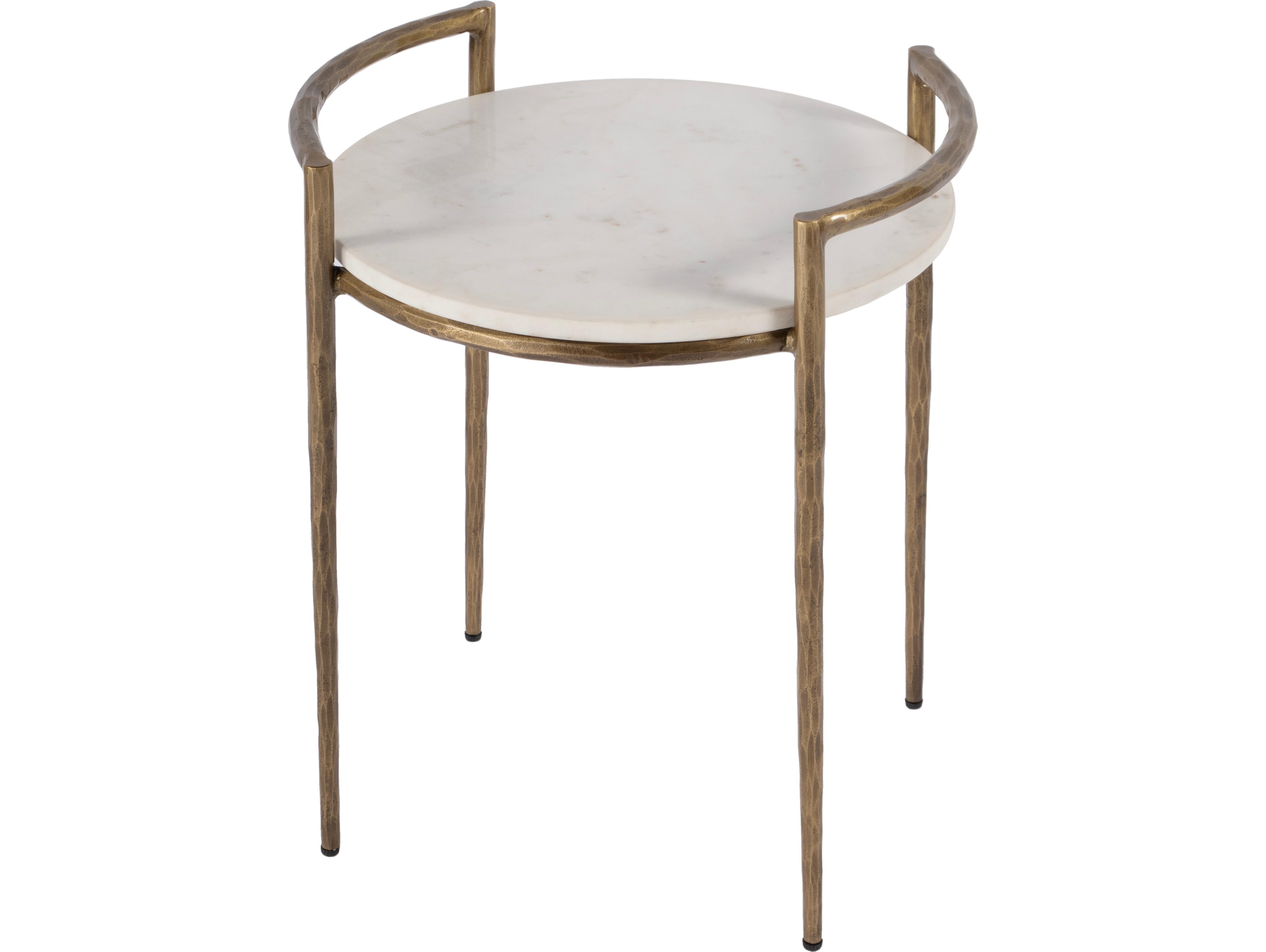 Butler Madlyn Round Marble And Metal End Table