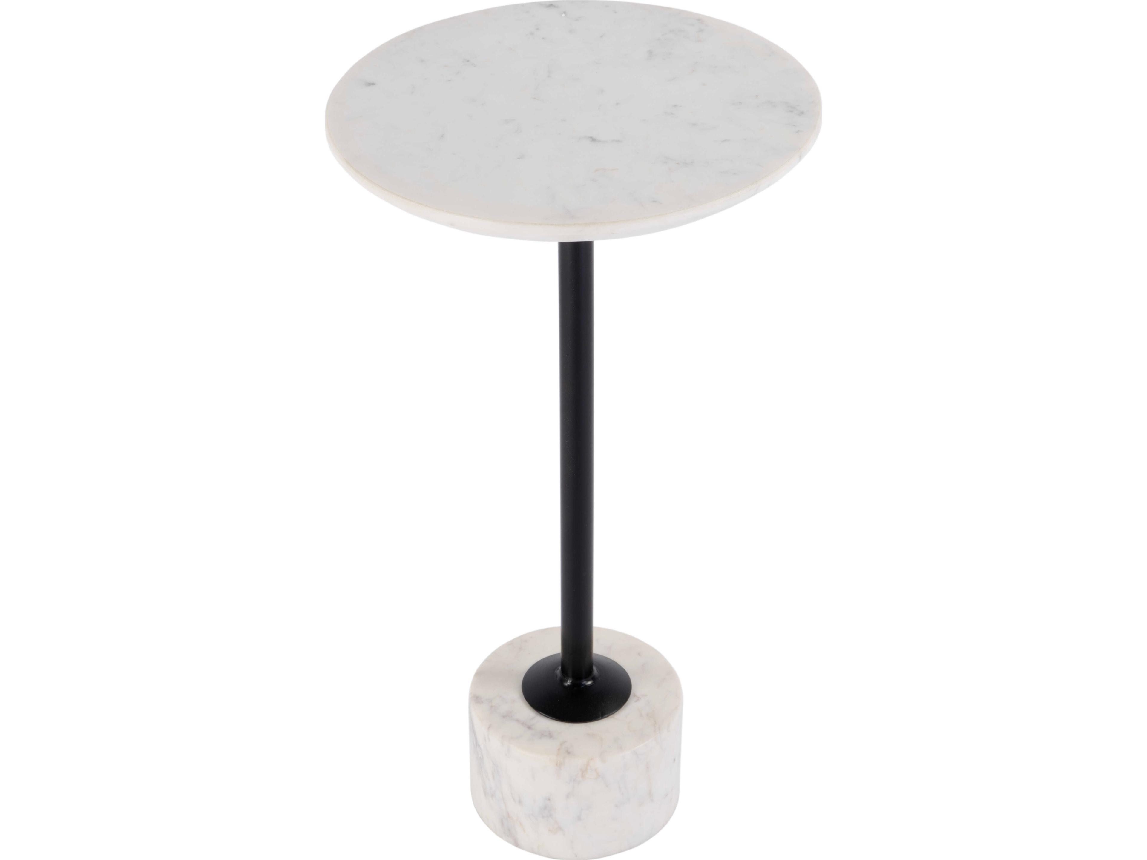 Butler Graham Round Marble Black White End Table