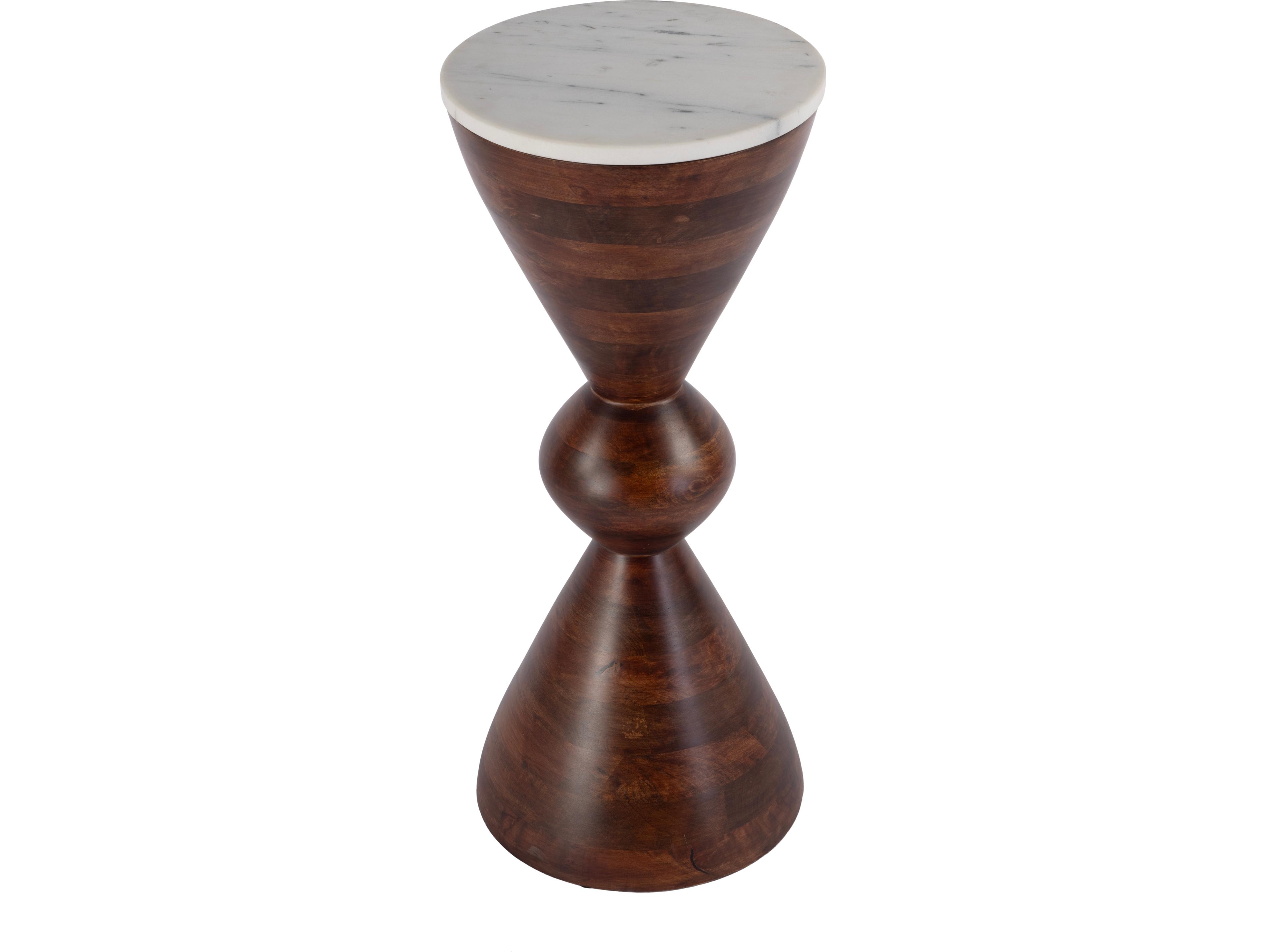 Butler Amra Round Marble Brown End Table