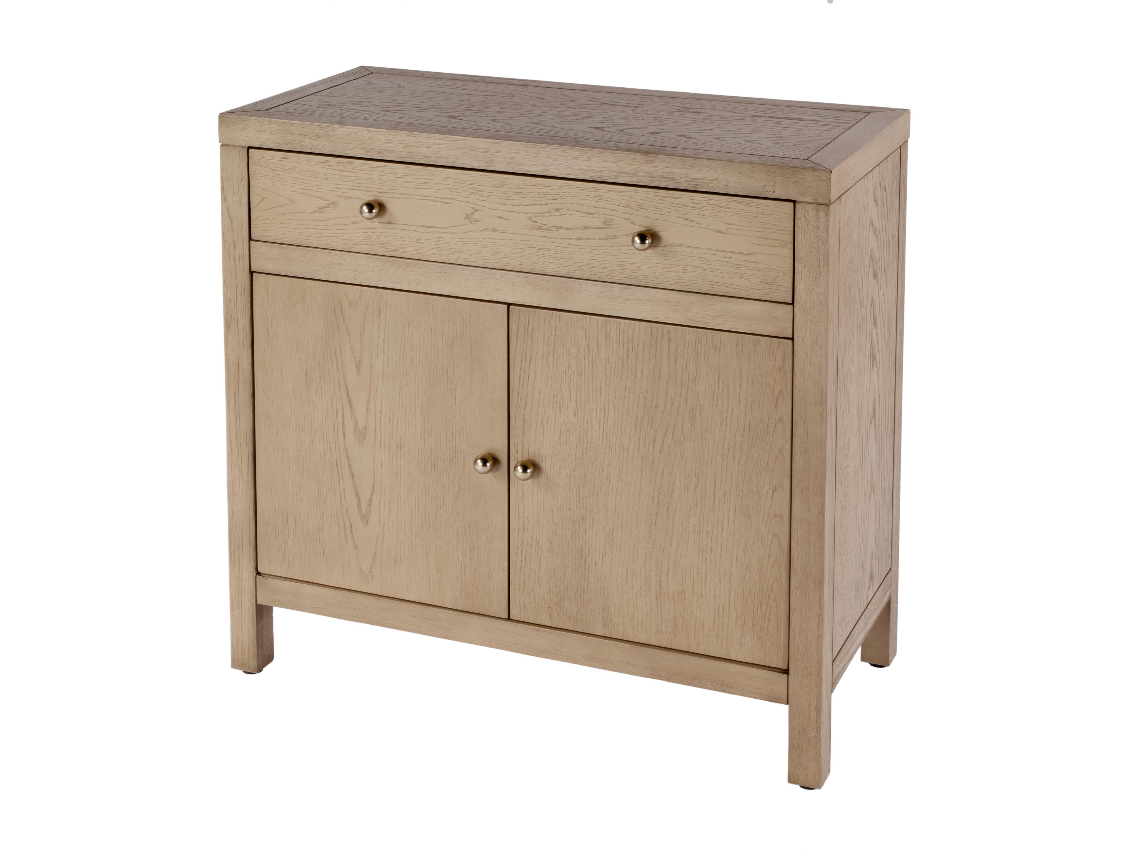 Butler Nora Light Oak Natural Acacia Wood Accent Cabinet