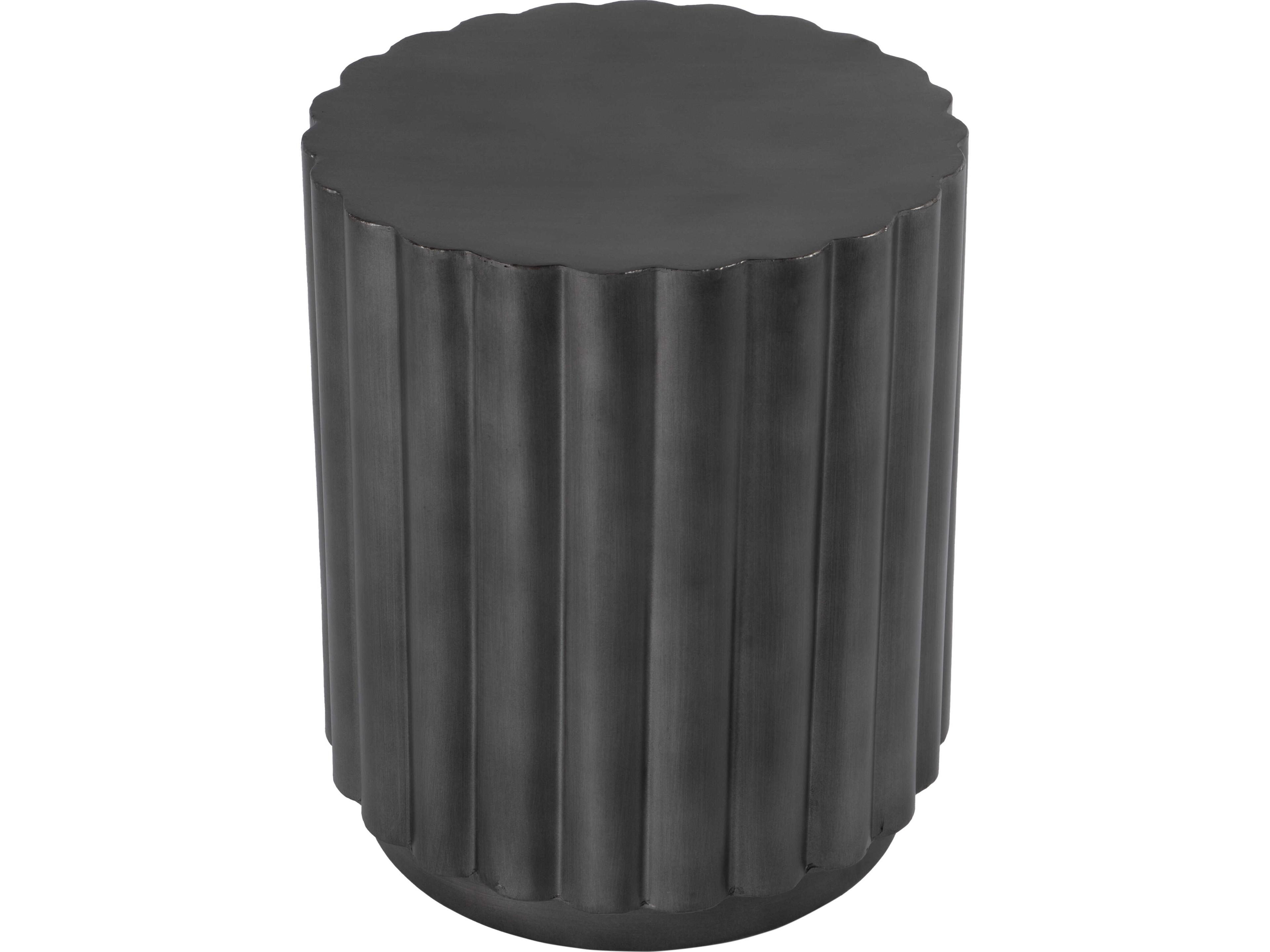 Butler Ava Round Metal Gray End Table