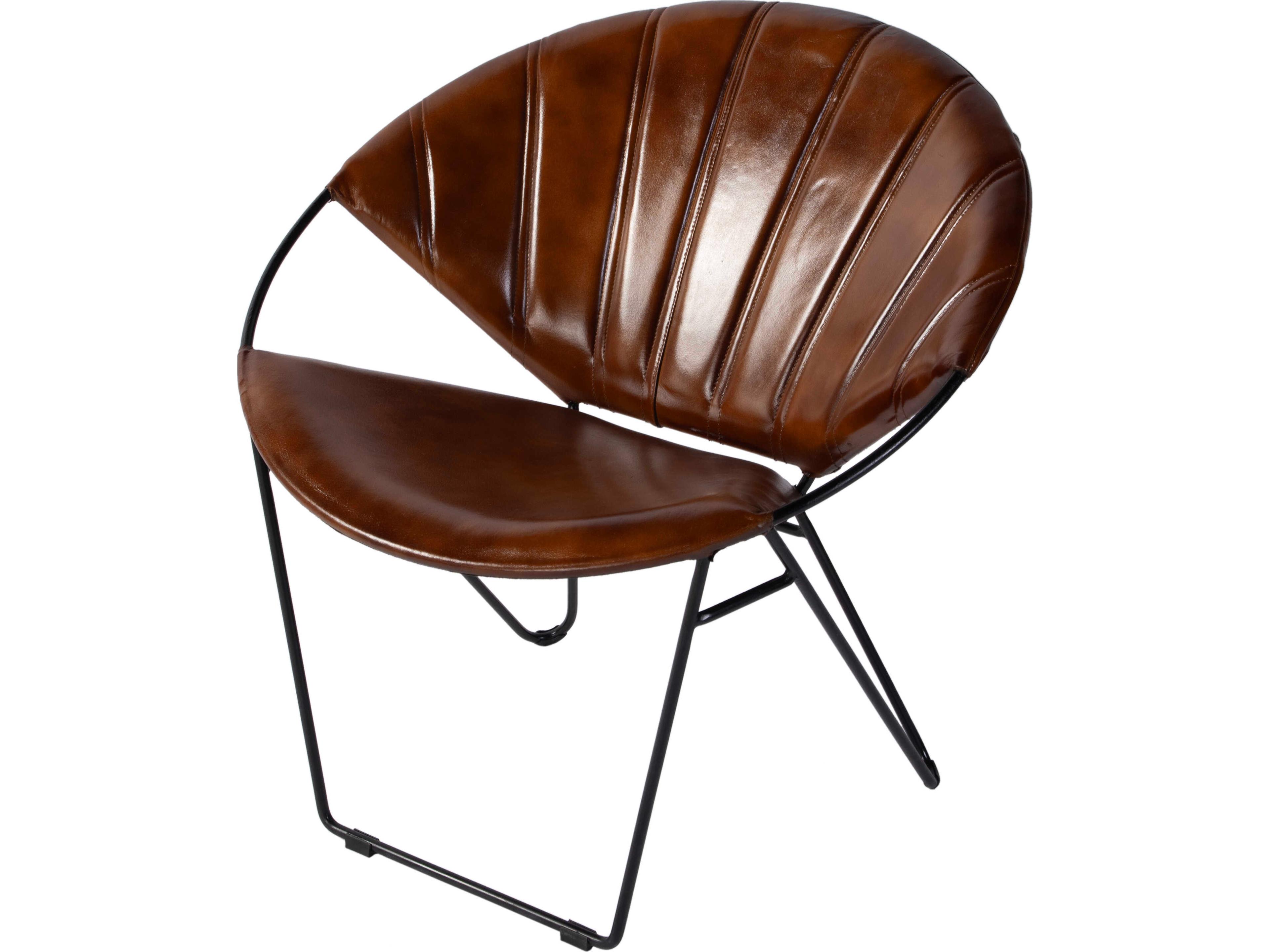 Butler Harlan Brown Leather Accent Chair