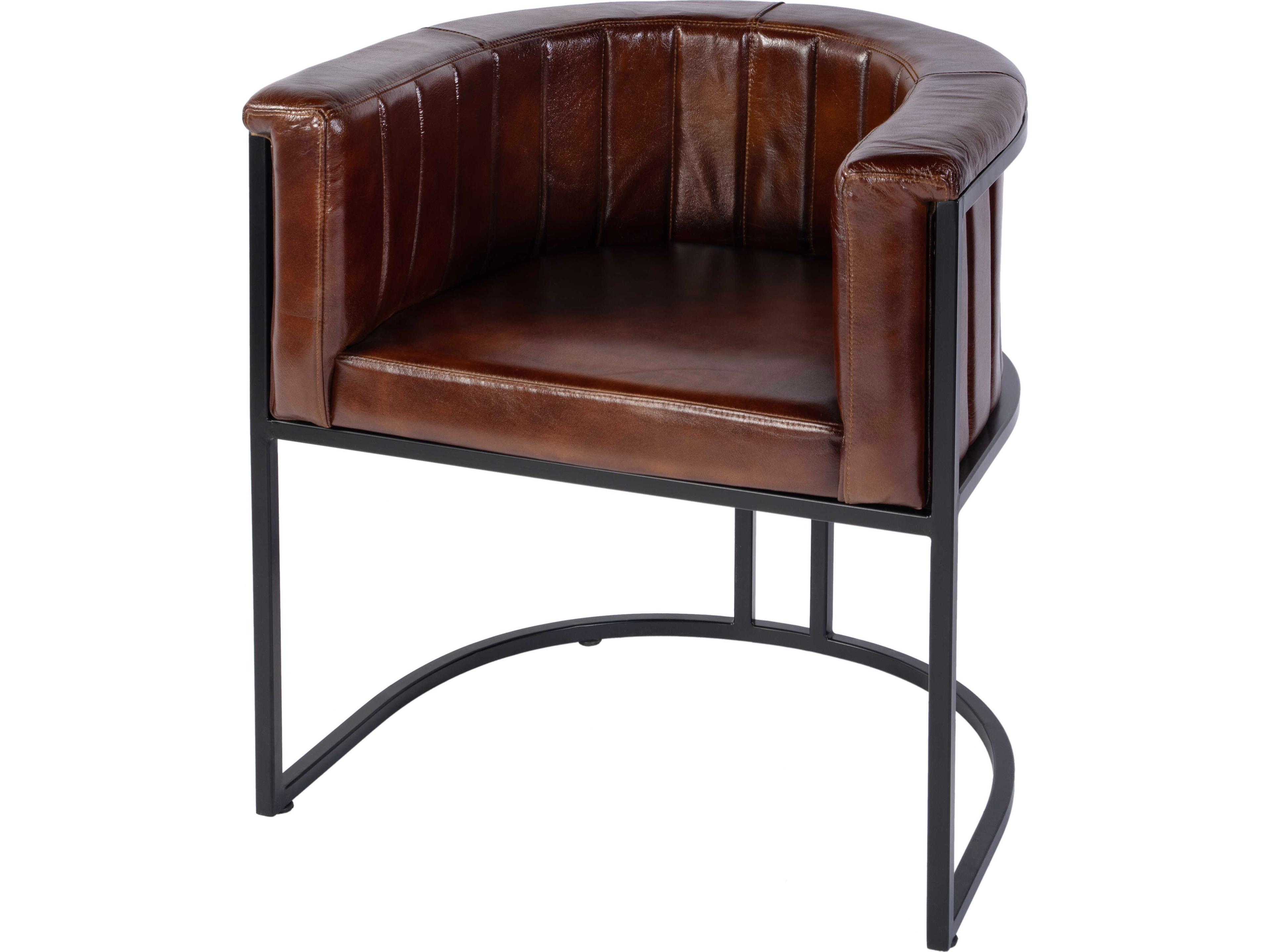 Butler Rockford Brown Leather Accent Chair