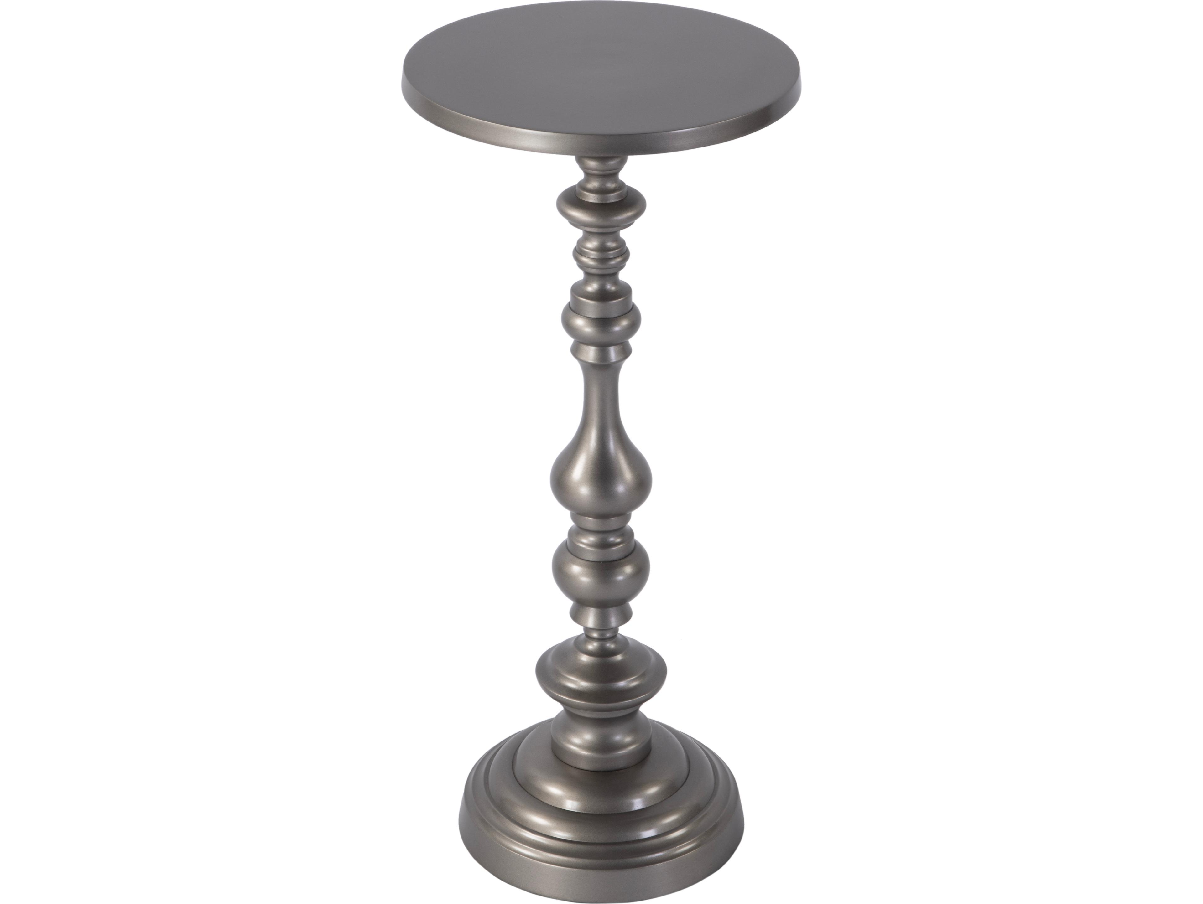 Butler Mario Round Metal Nickel Plated End Table