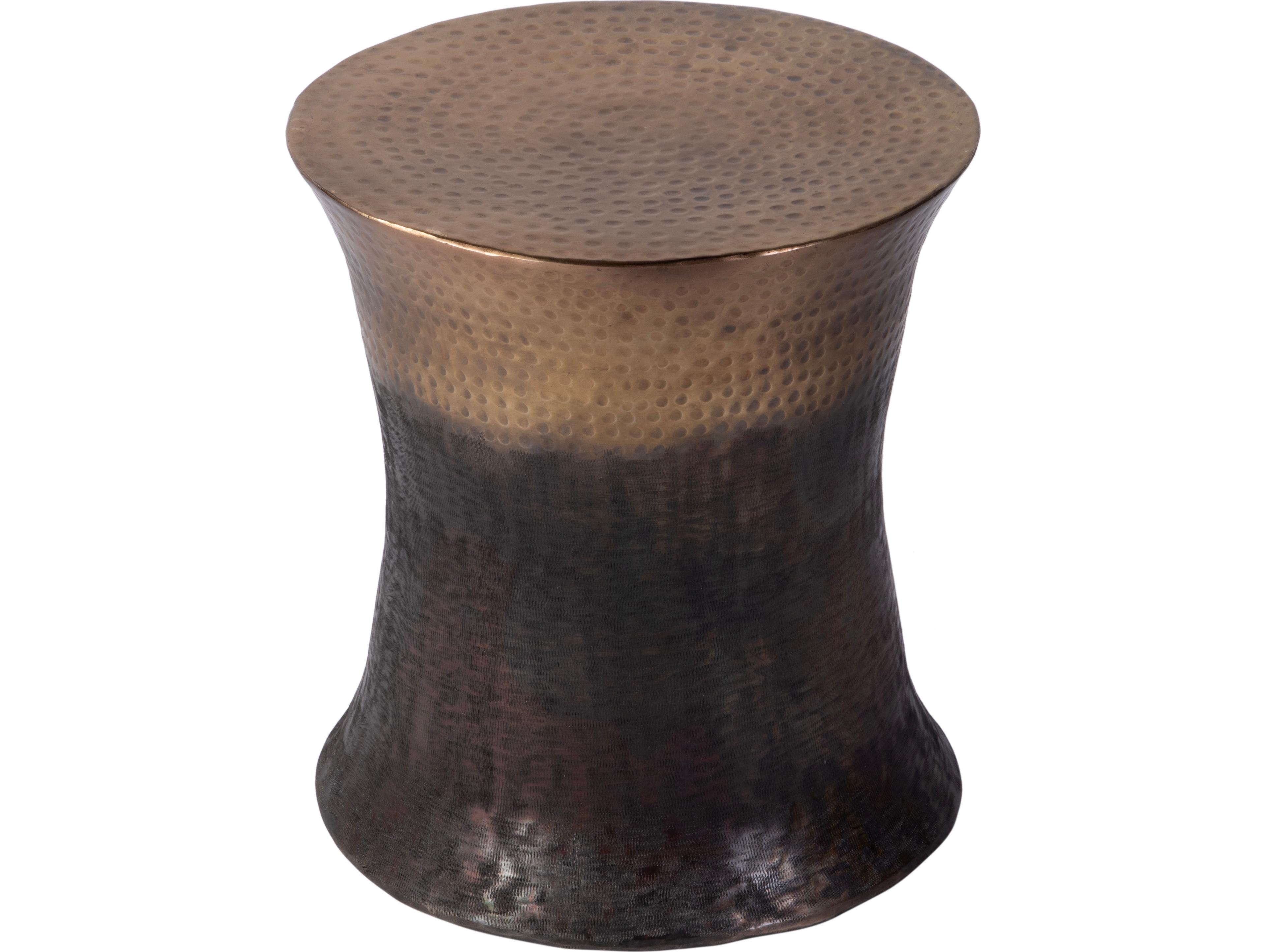 Butler Galveston Round Metal Bronze End Table