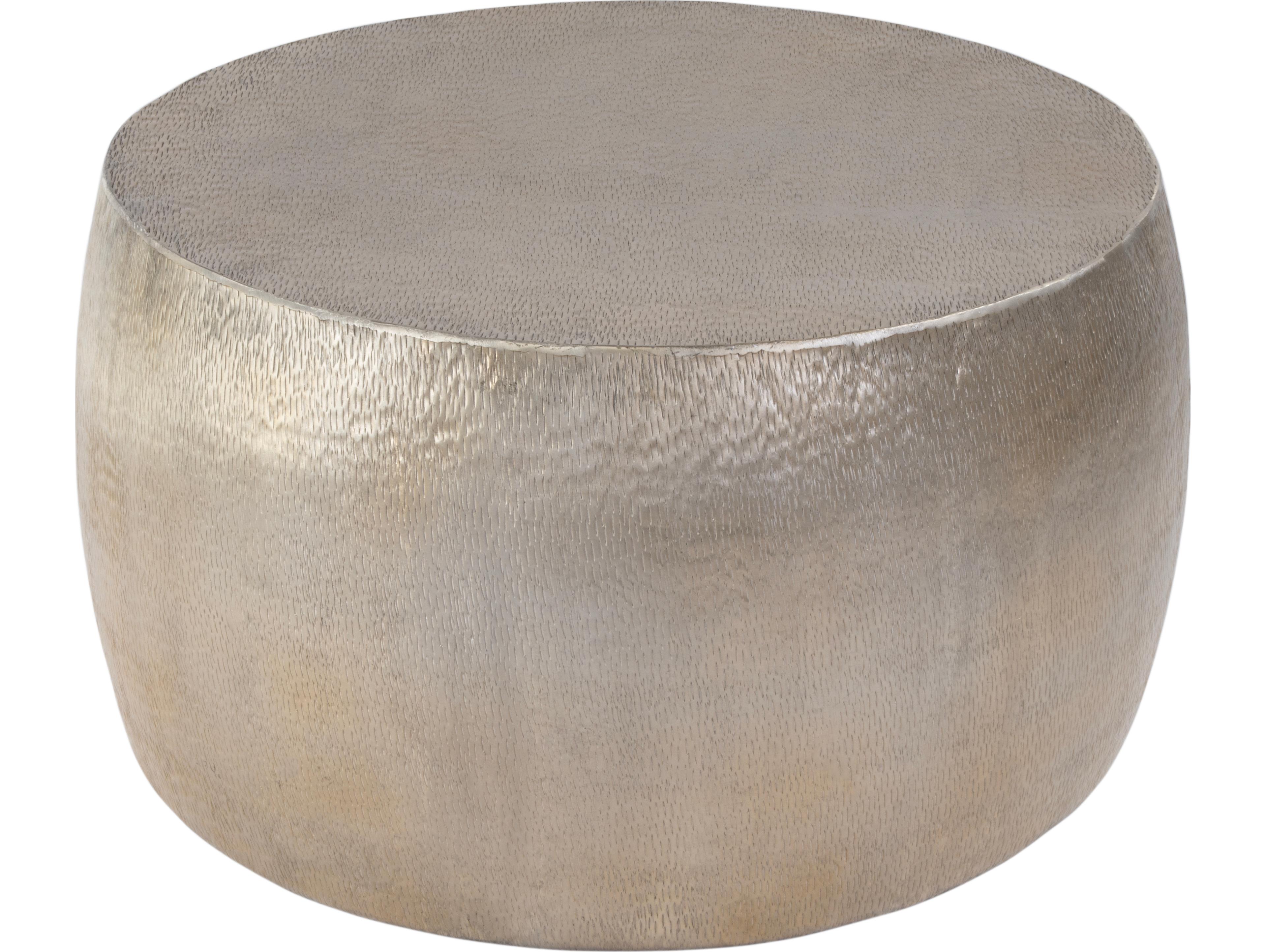 Butler Sahara Round Metal Antique Gold Coffee Table