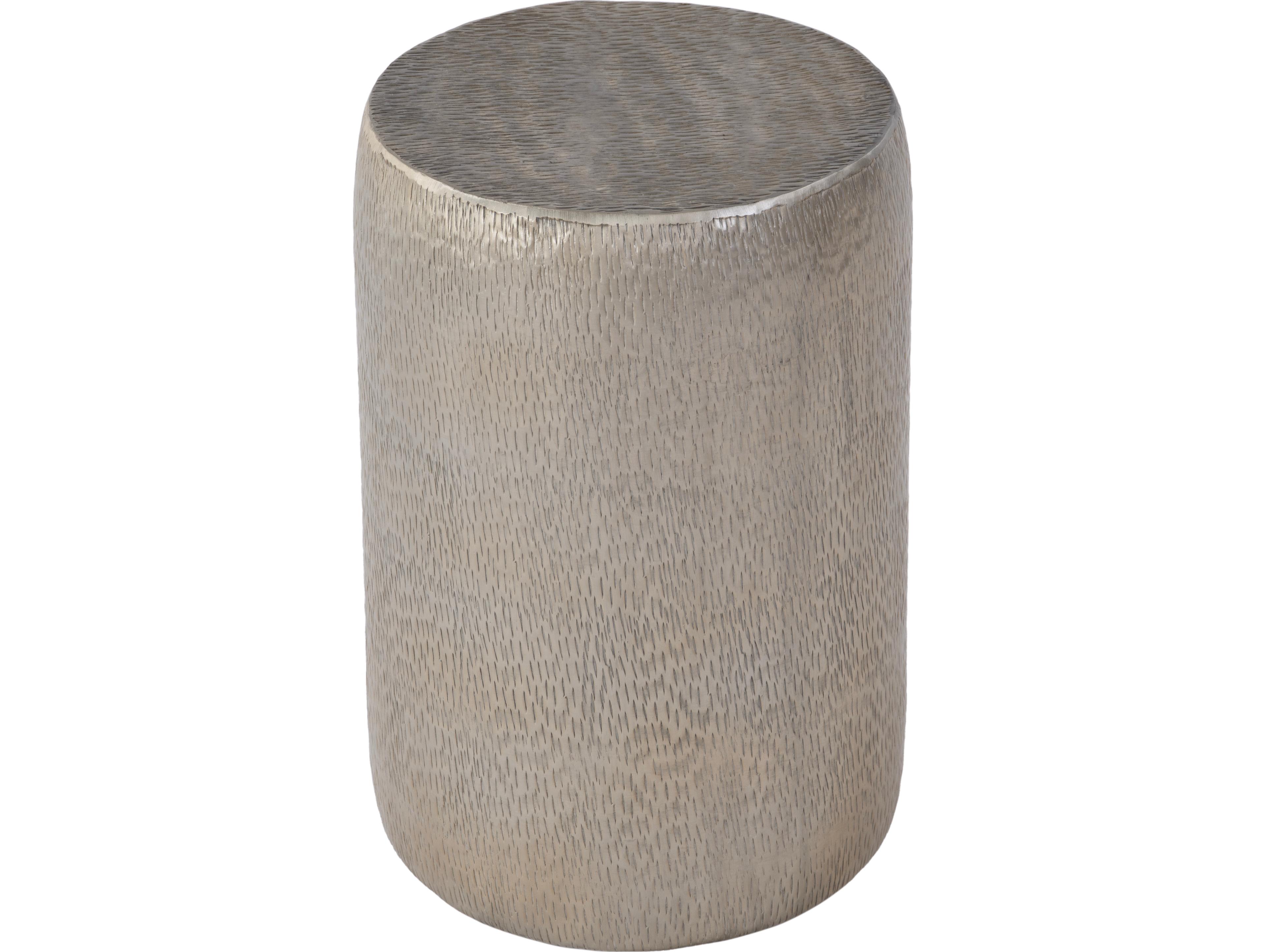 Butler Sahara Round Metal Antique Gold End Table