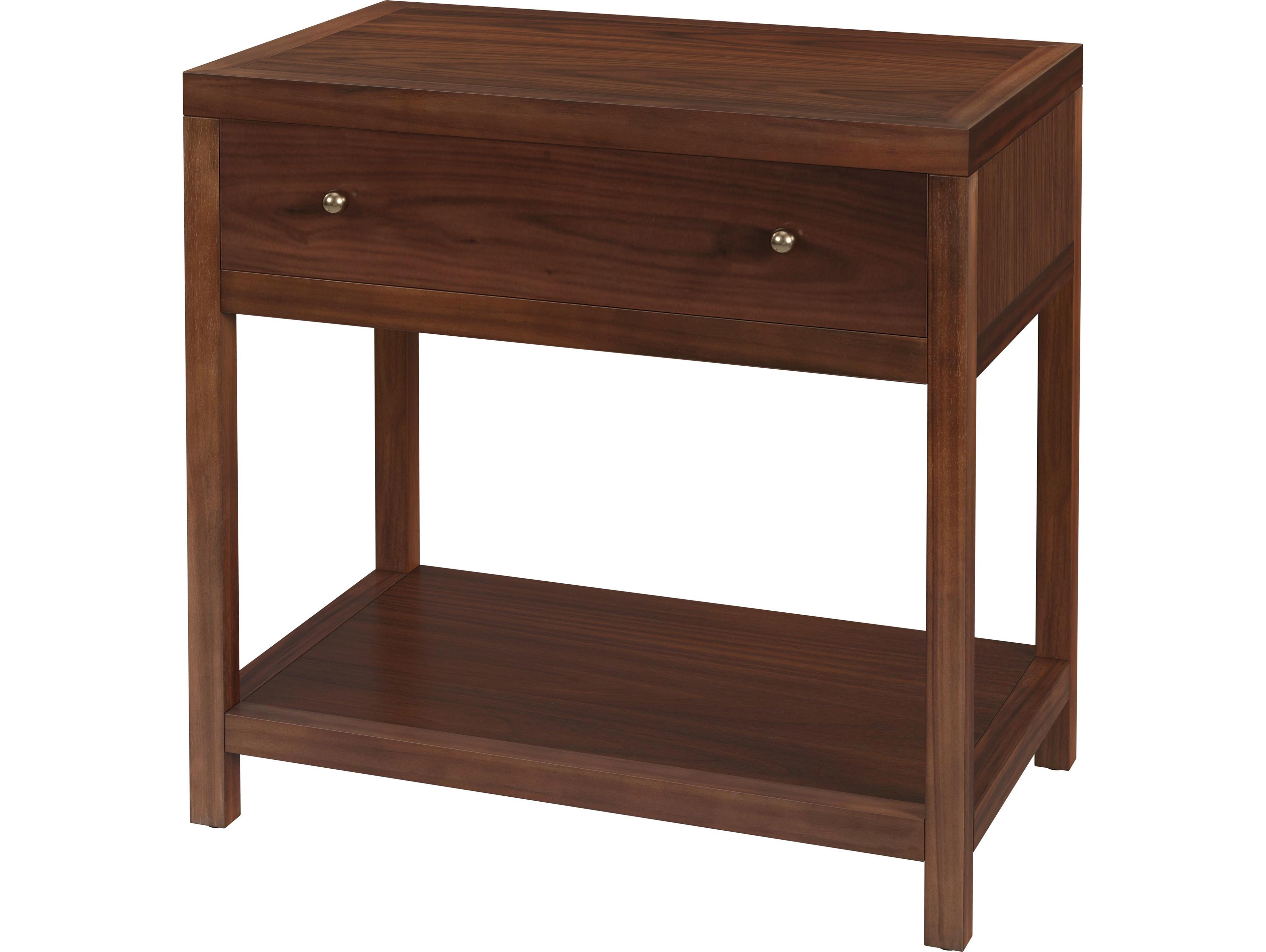 Butler Nora 1-Drawer Brown Acacia Wood Nightstand