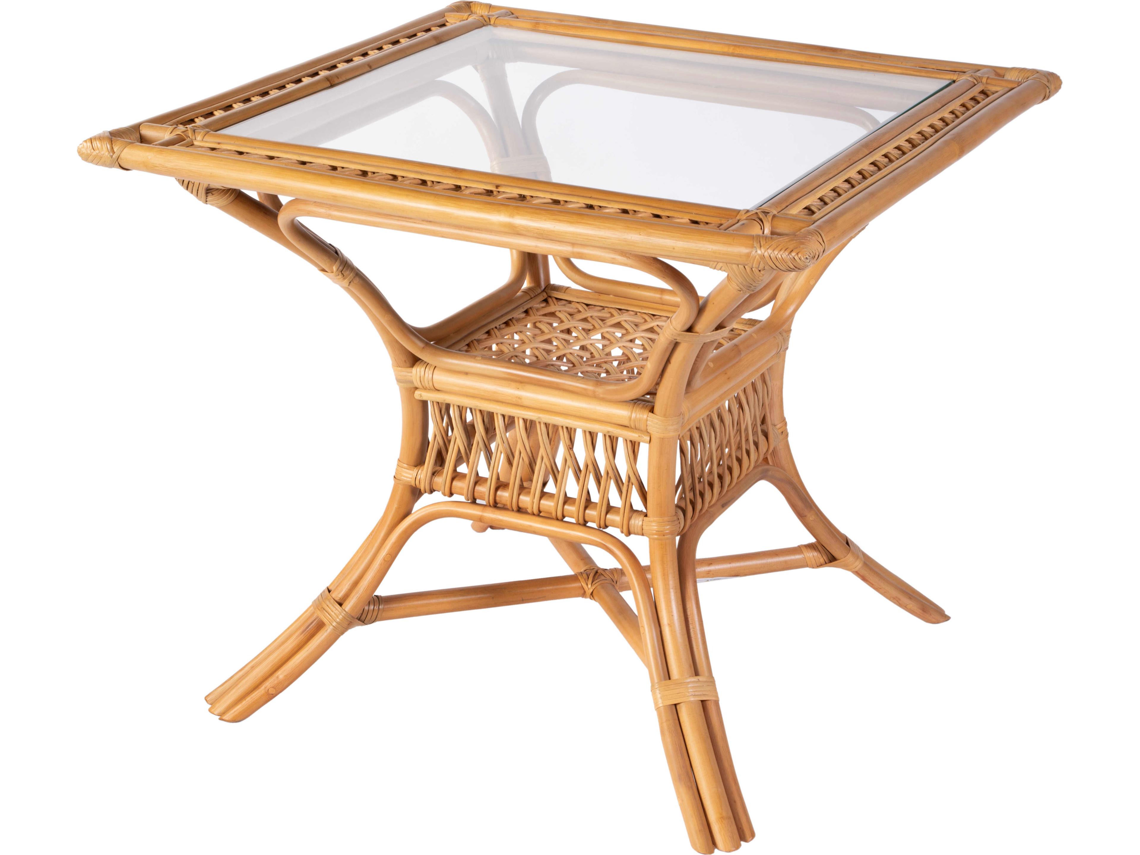 Butler Antigua Square Glass Natural Dining Table