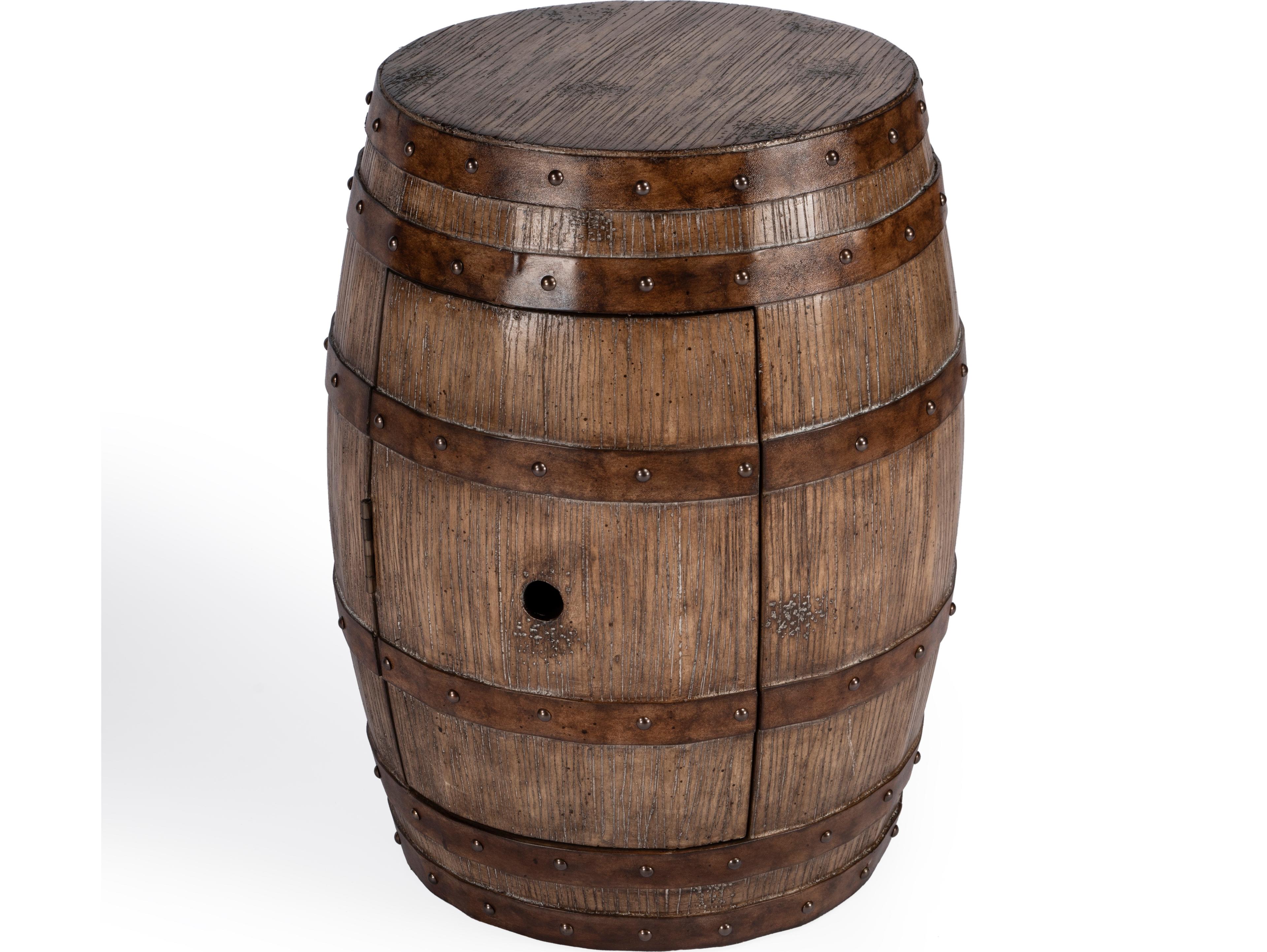 Butler Lovell Round Wood Praline End Table