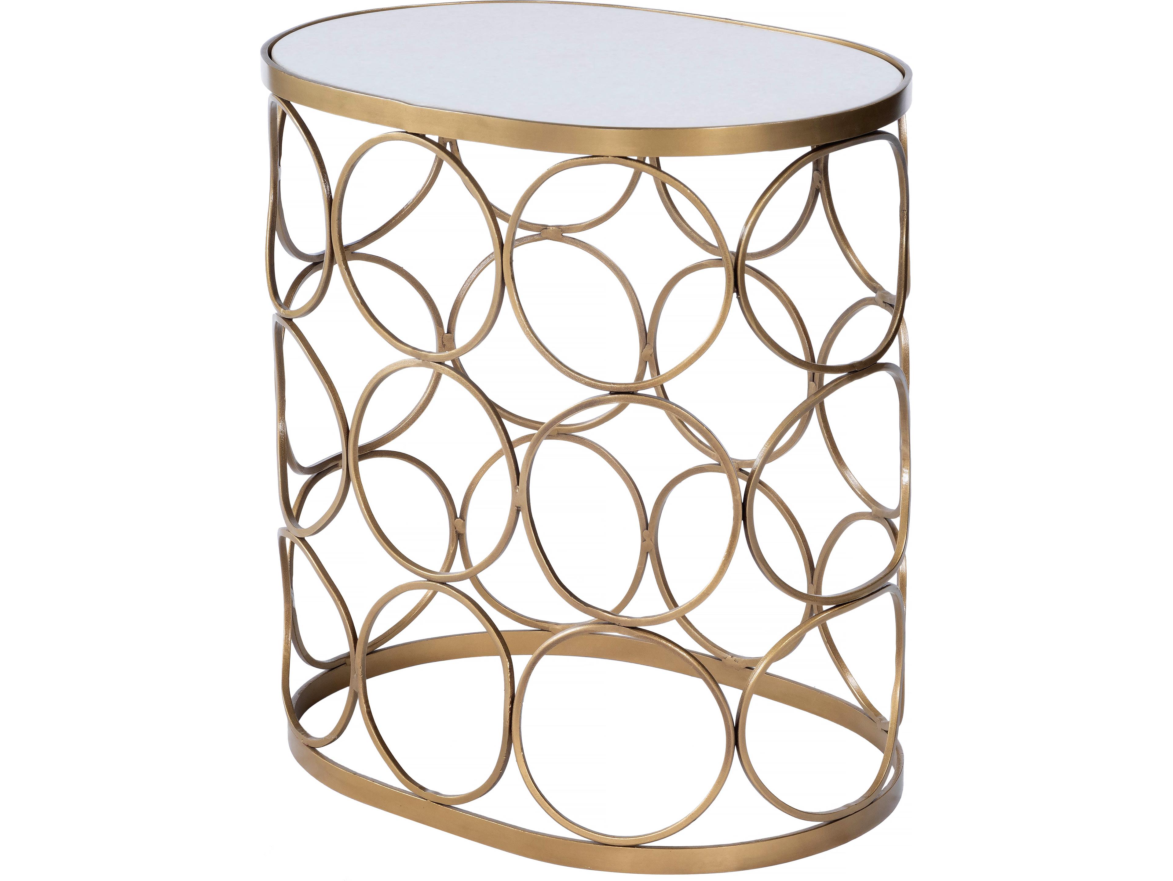 Butler Talulah Oval Marble Metalworks End Table