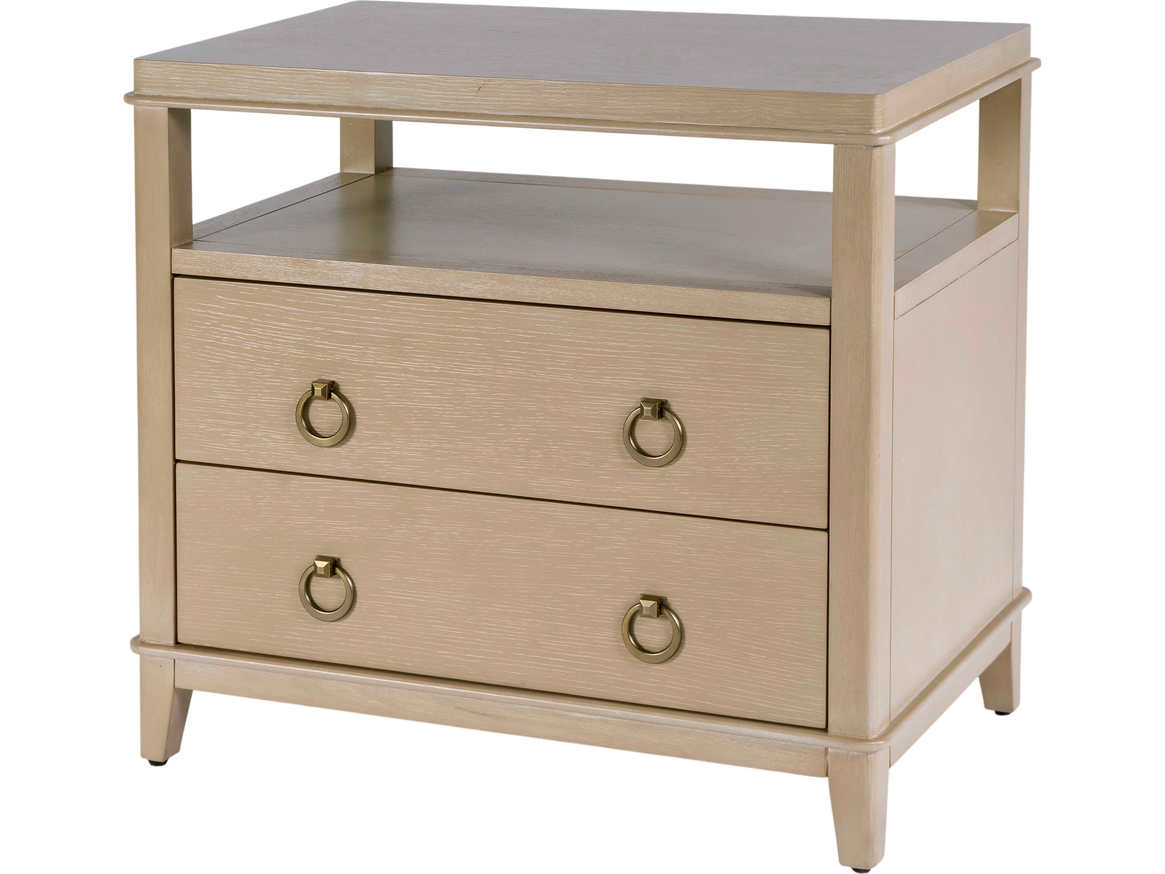Butler Highbury 2-Drawers Acacia Wood Nightstand
