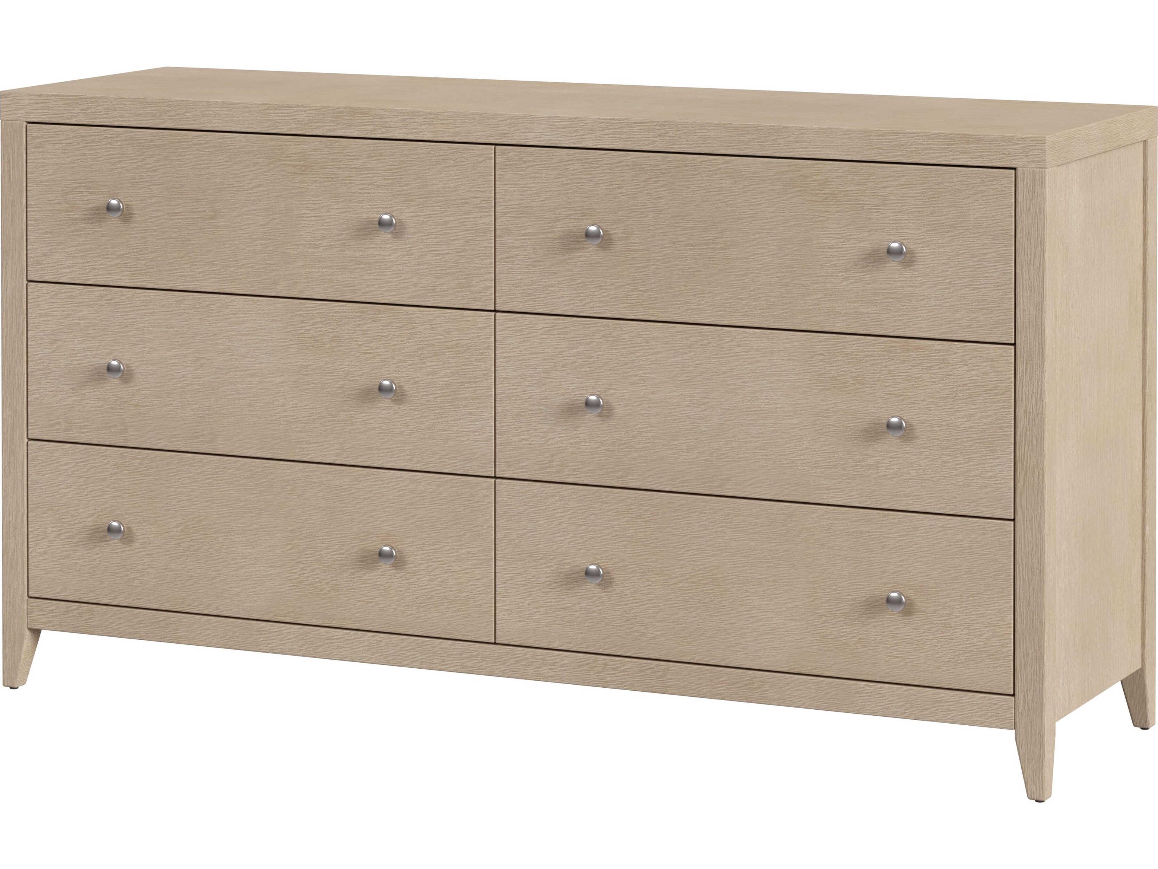 Butler Dana 6-Drawers Beige Acacia Wood Double Dresser