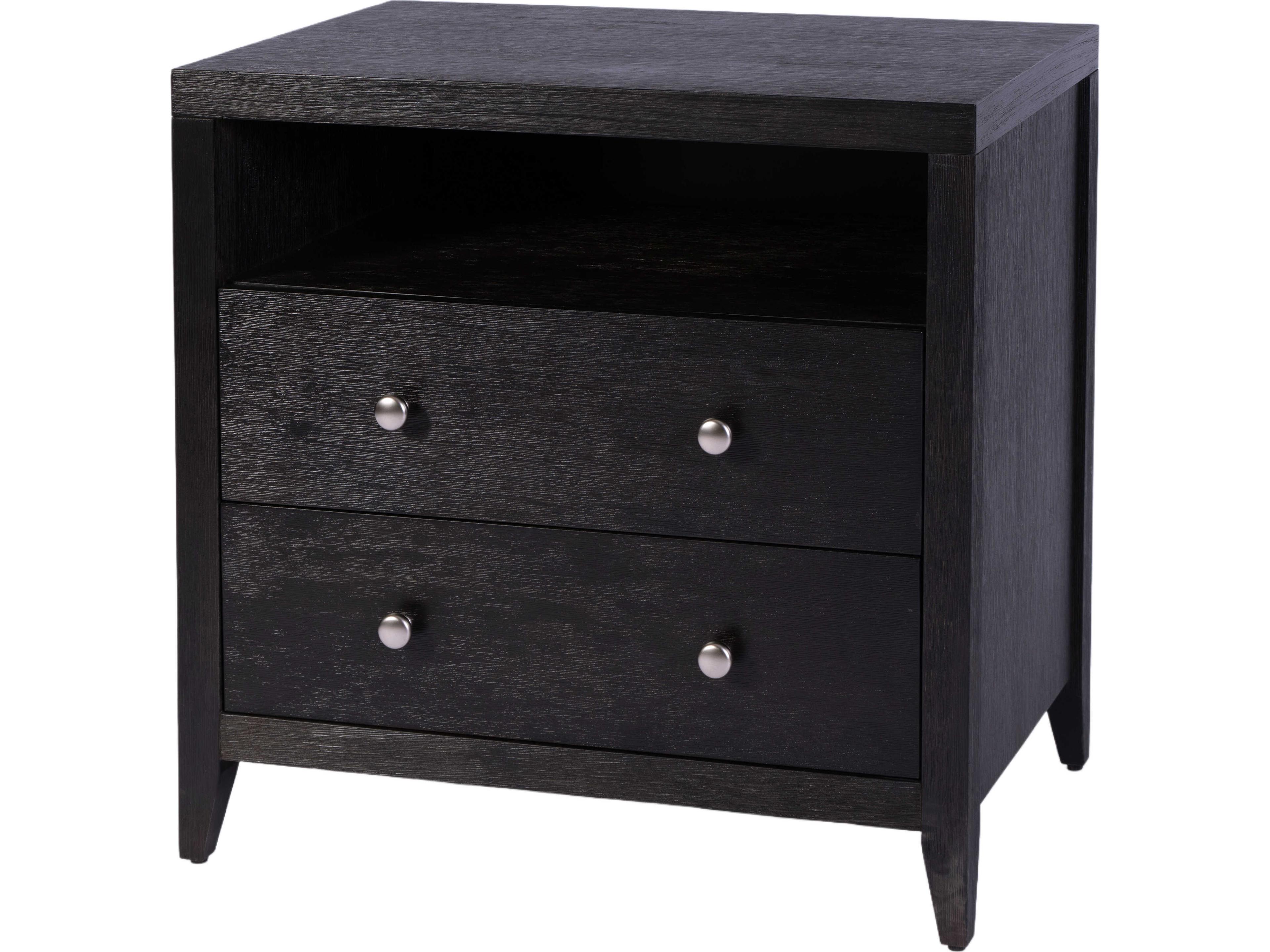 Butler Dana 2-Drawers Brown Acacia Wood Nightstand