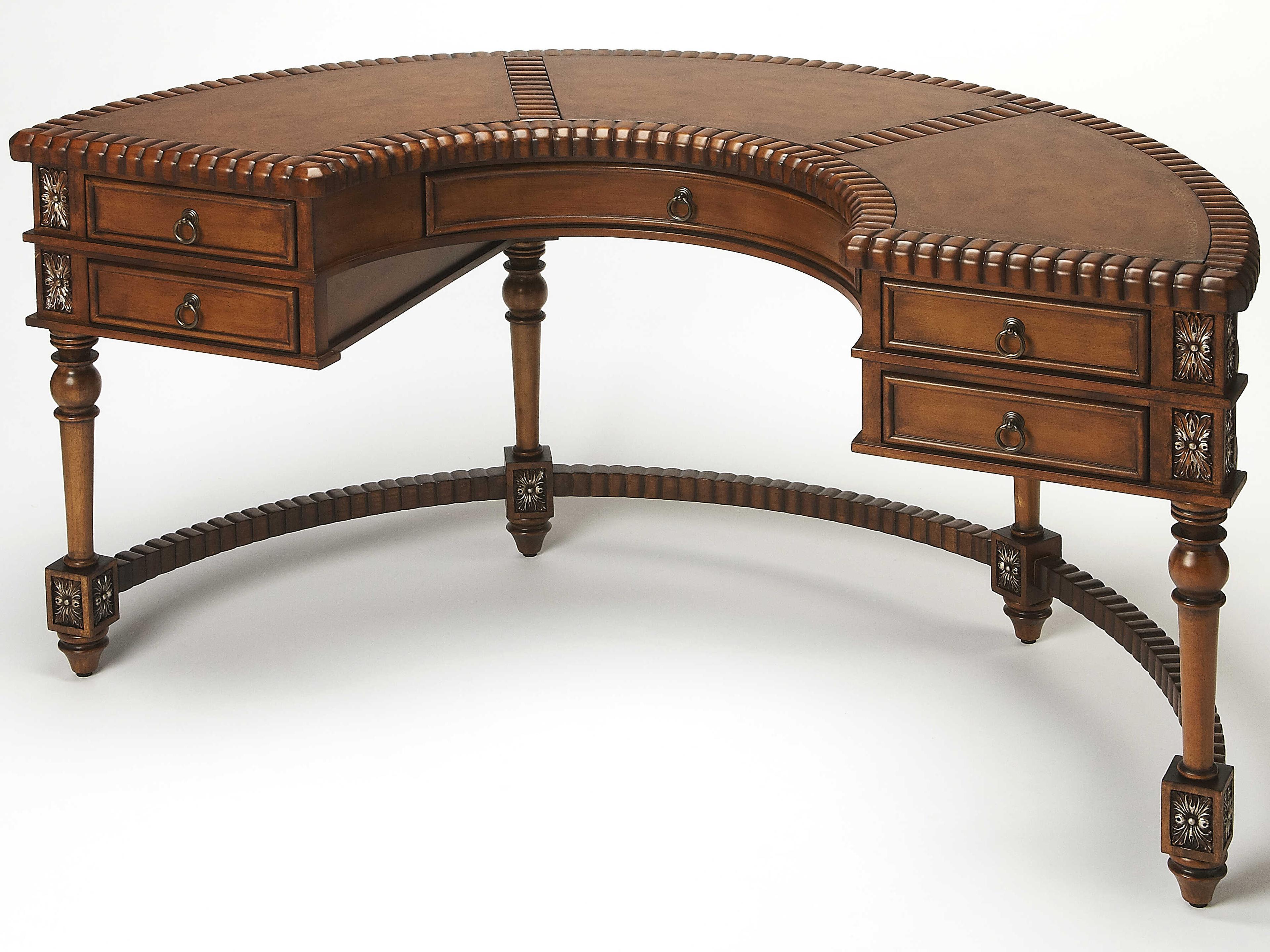Geneva Connoisseur's Brown Solid Wood Executive Desk