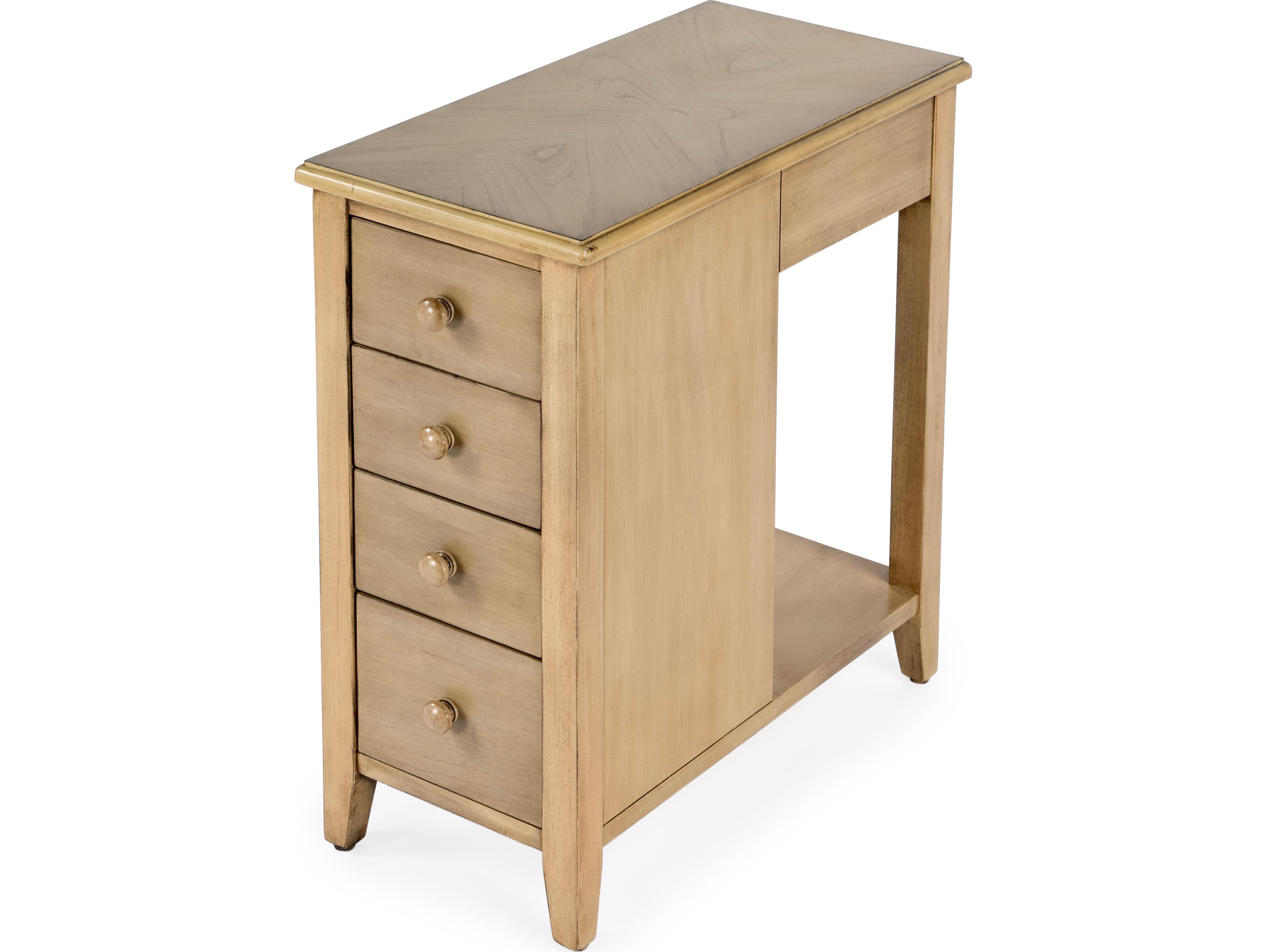 Butler Kelton Rectangular Wood Antique Beige End Table