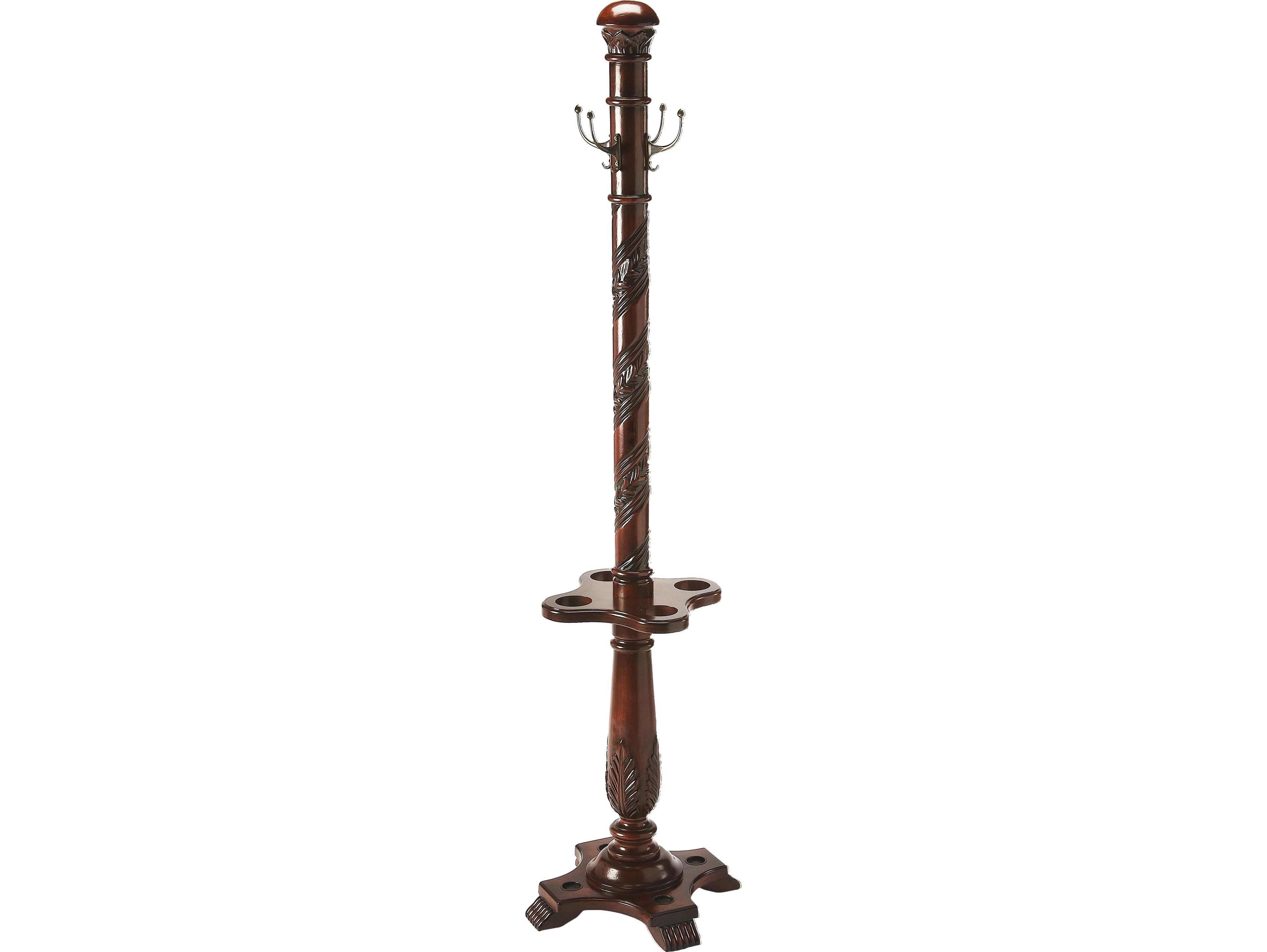 Butler Laird Cherry Coat Rack with Umbrella Holder