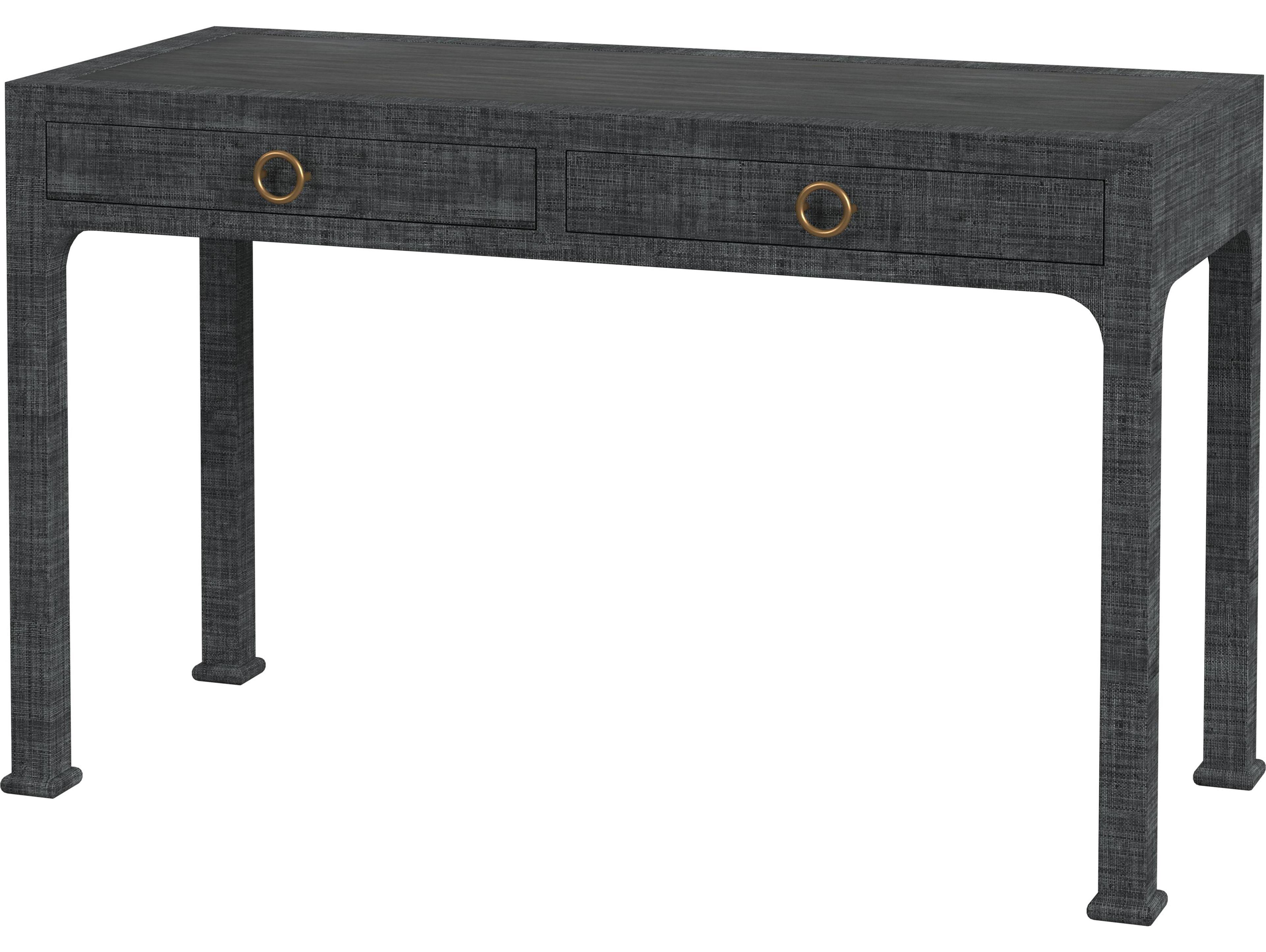 Butler Chatham Charcoal Raffia Gray Solid Wood Writing Desk