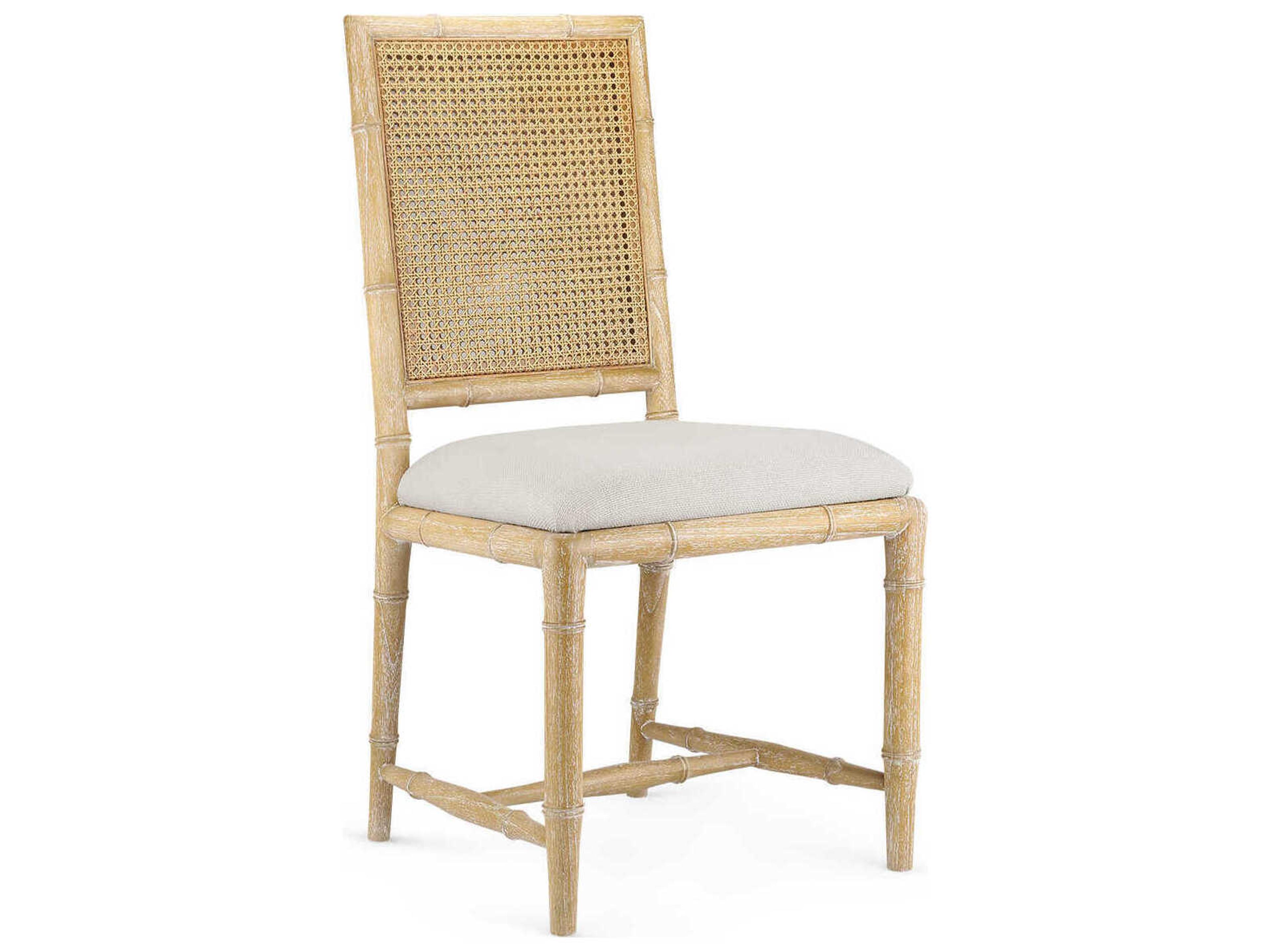 Villa & House Mahogany Wood Natural Upholstered Side Dining Chair
