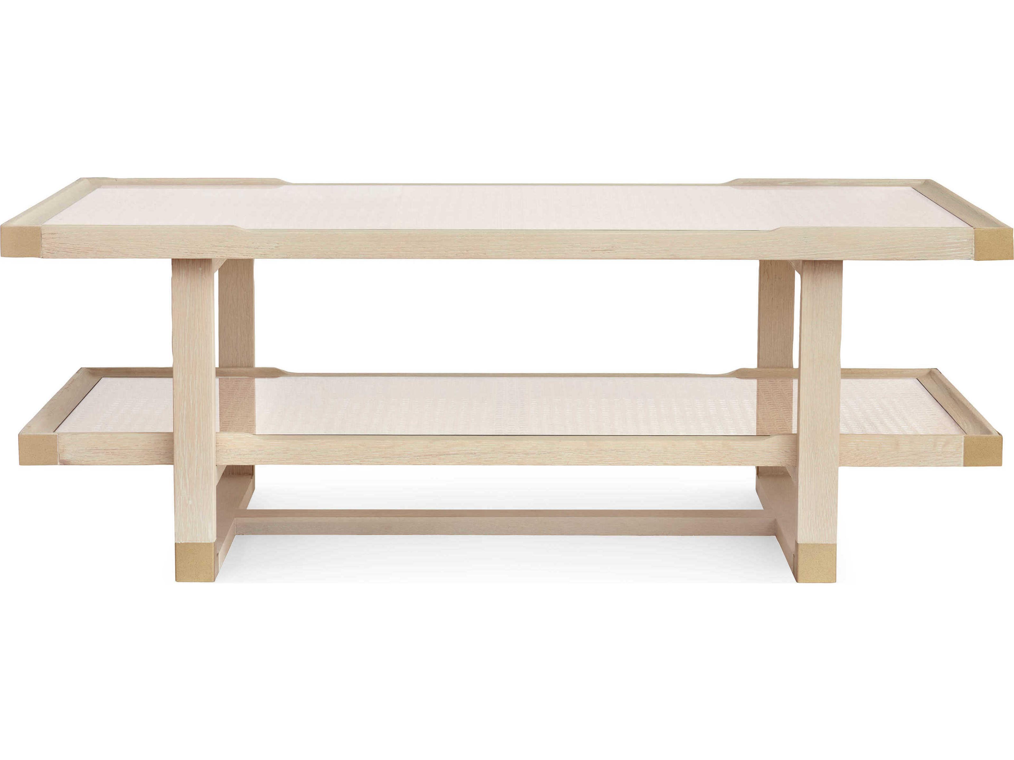 Villa & House Rectangular Glass Sand Coffee Table