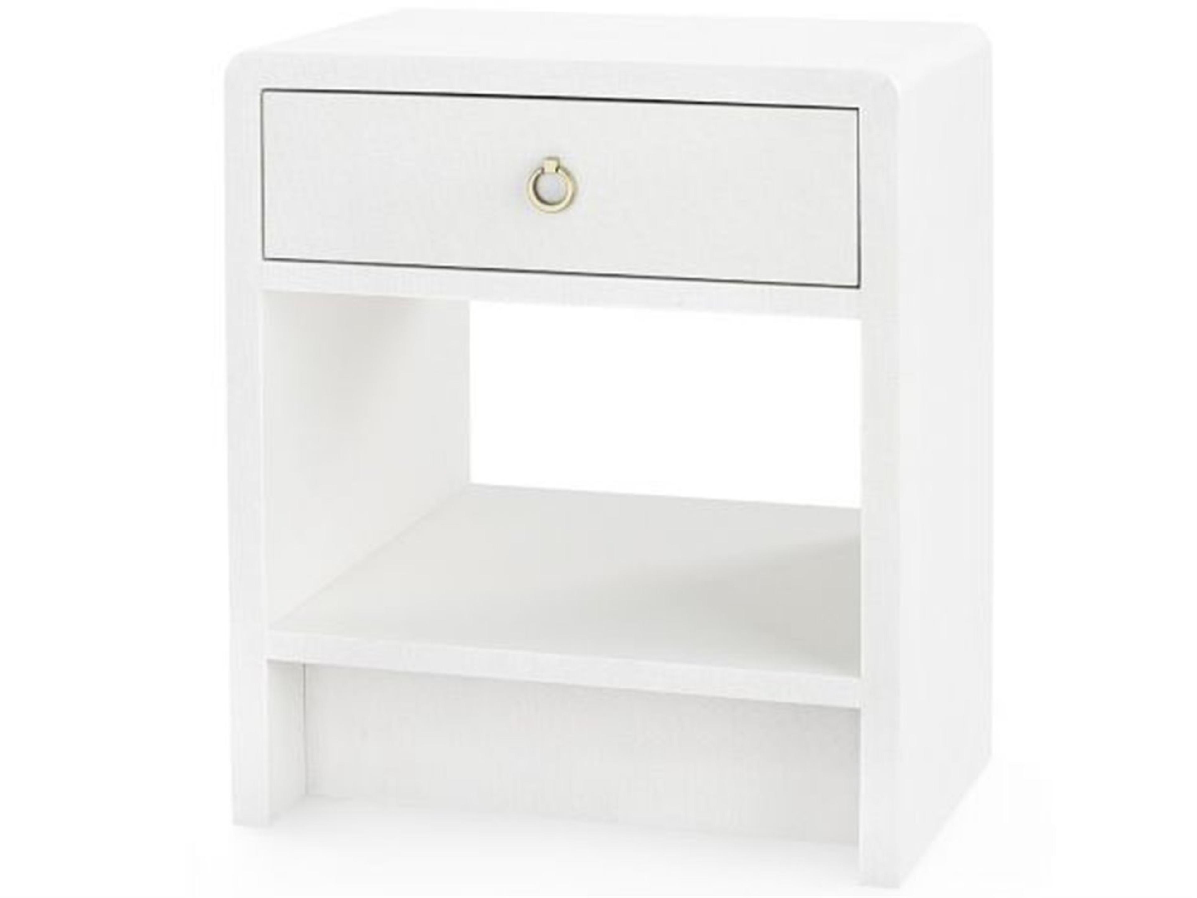 Villa & House Rectangular Wood Chiffon White End Table