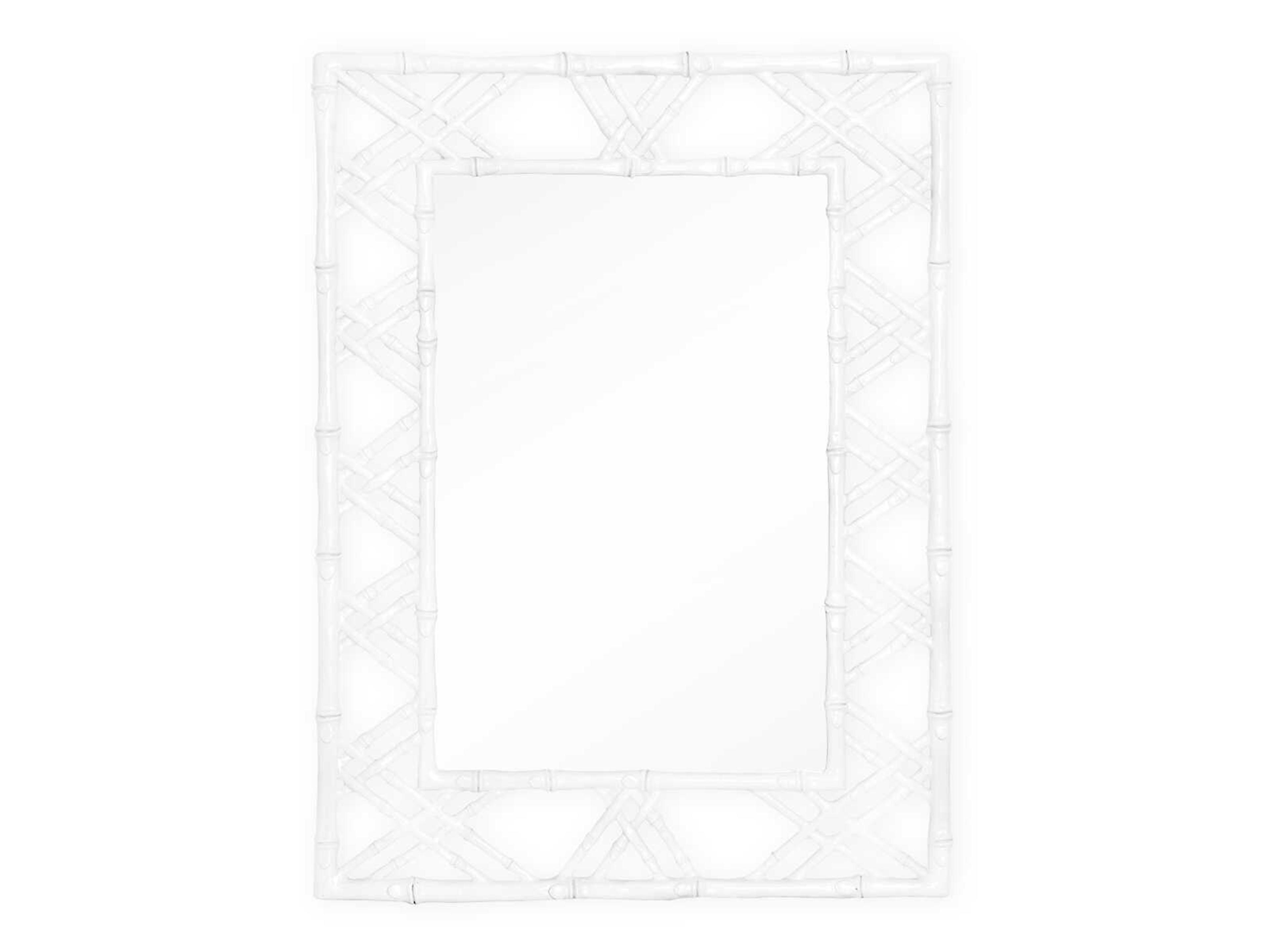 Villa & House Claire Eggshell White Rectangular Wall Mirror