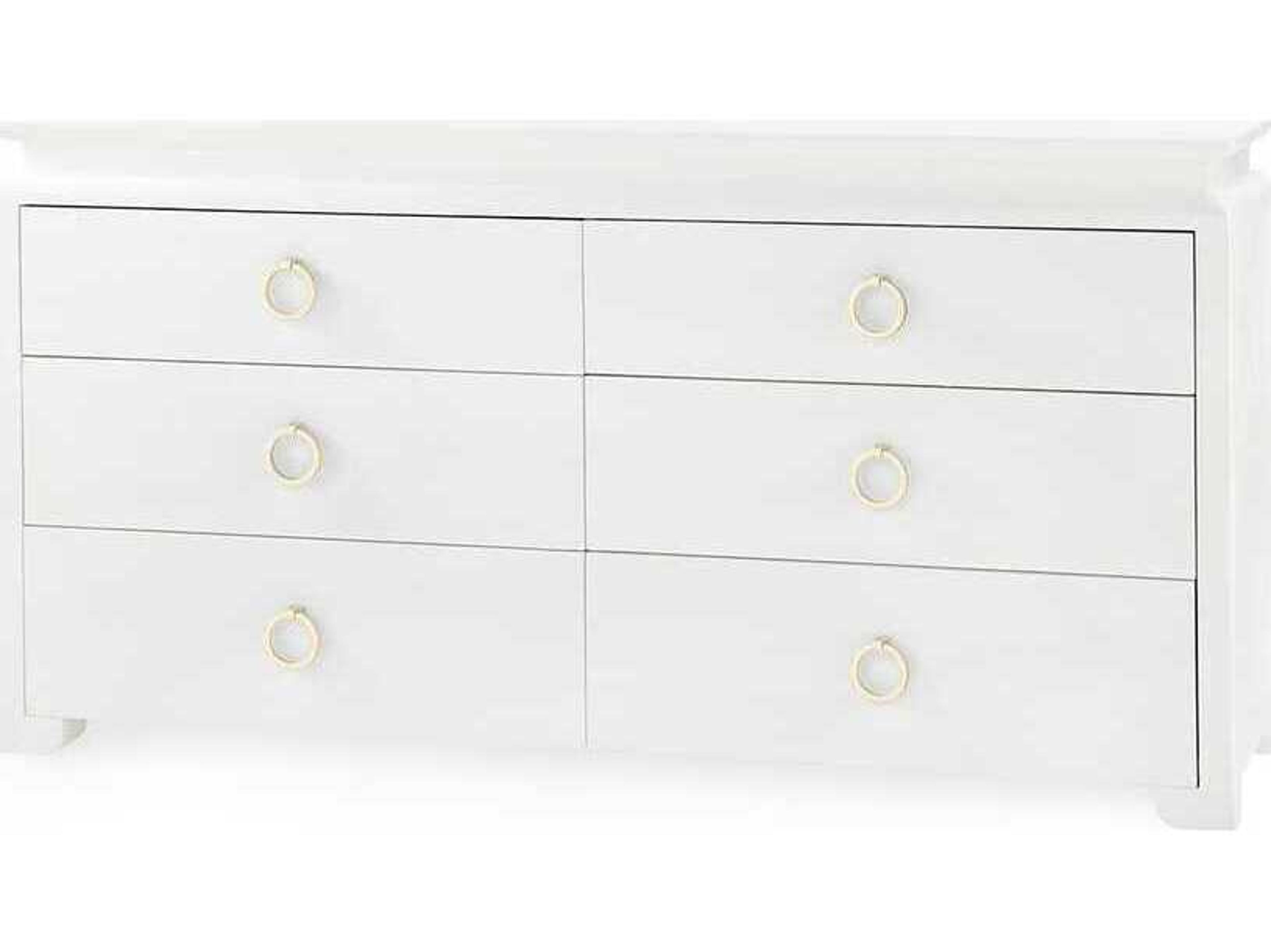 Villa & House Elina 6-Drawers White Double Dresser