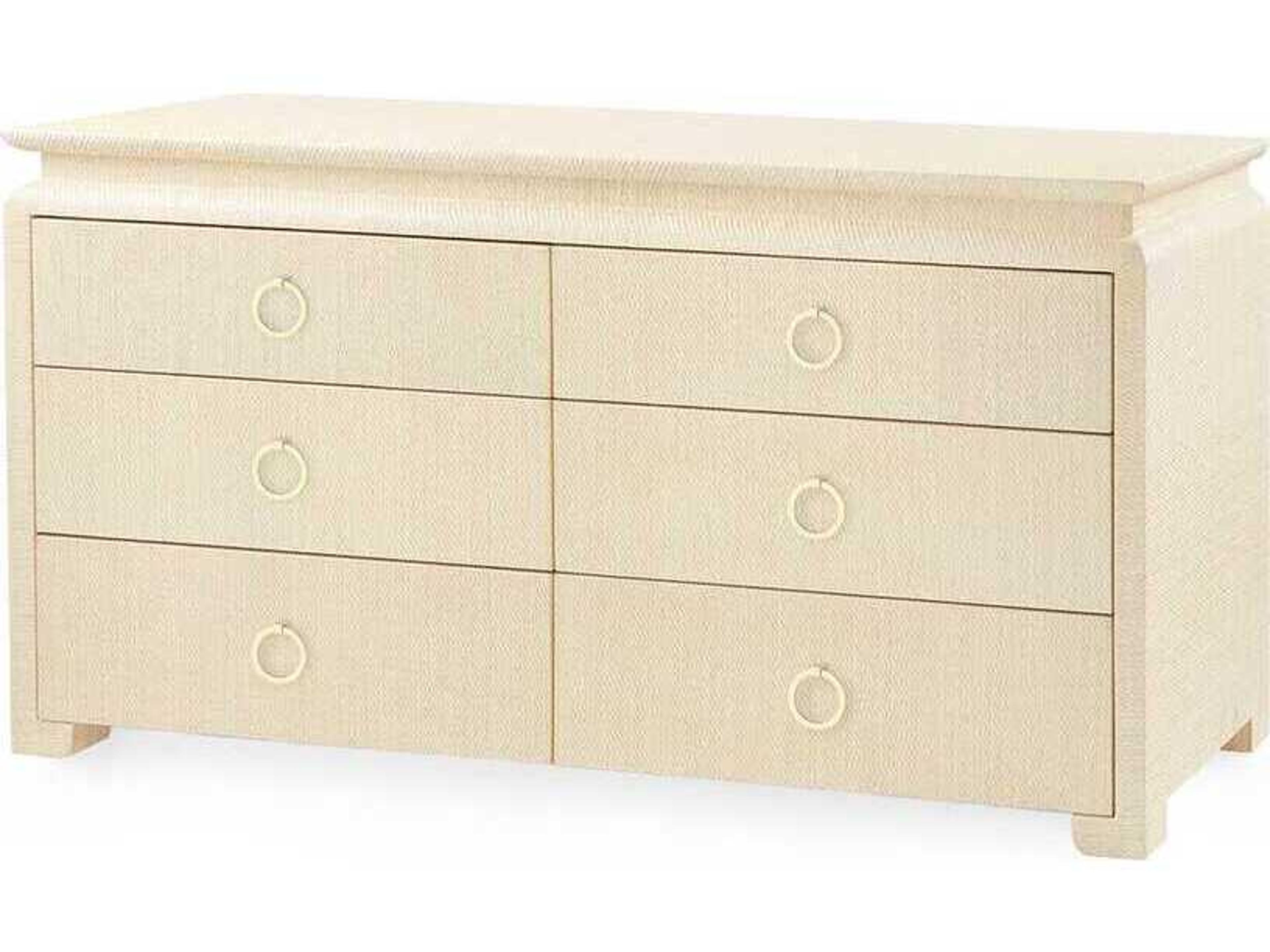 Villa & House Elina 6-Drawers Beige Double Dresser
