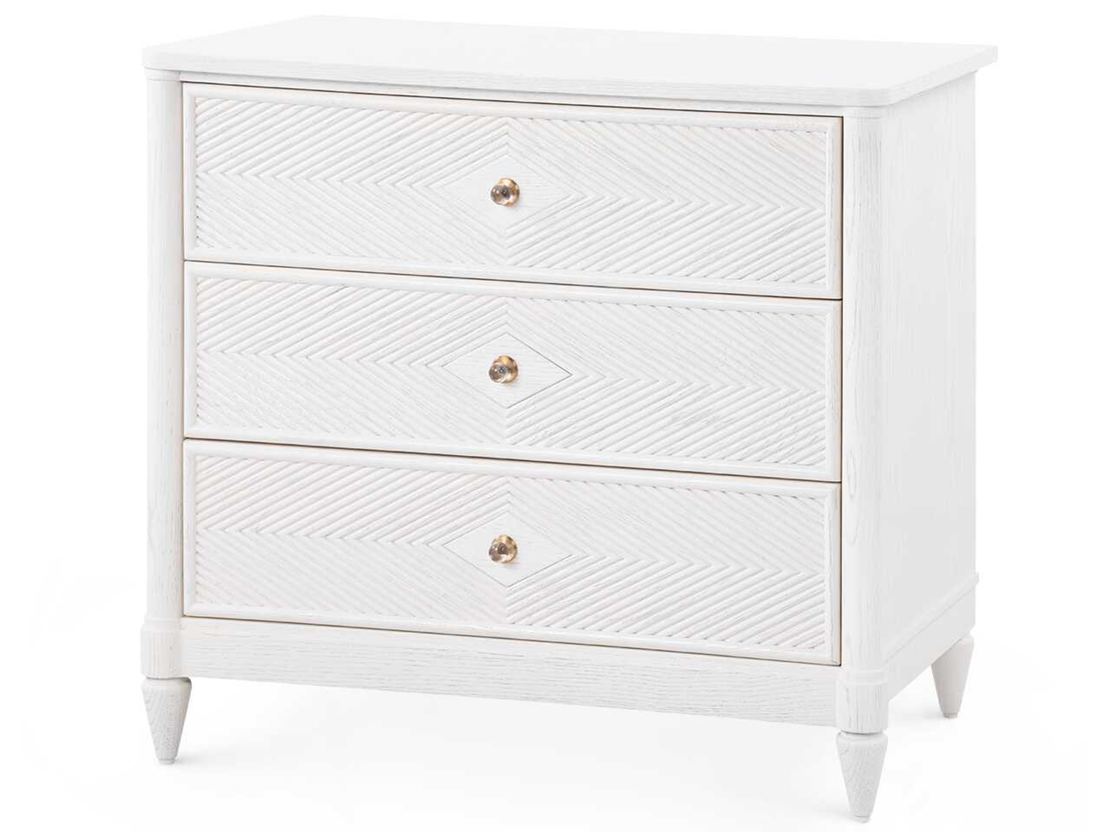 Villa & House Felicity 3-Drawers Oak Wood Nightstand