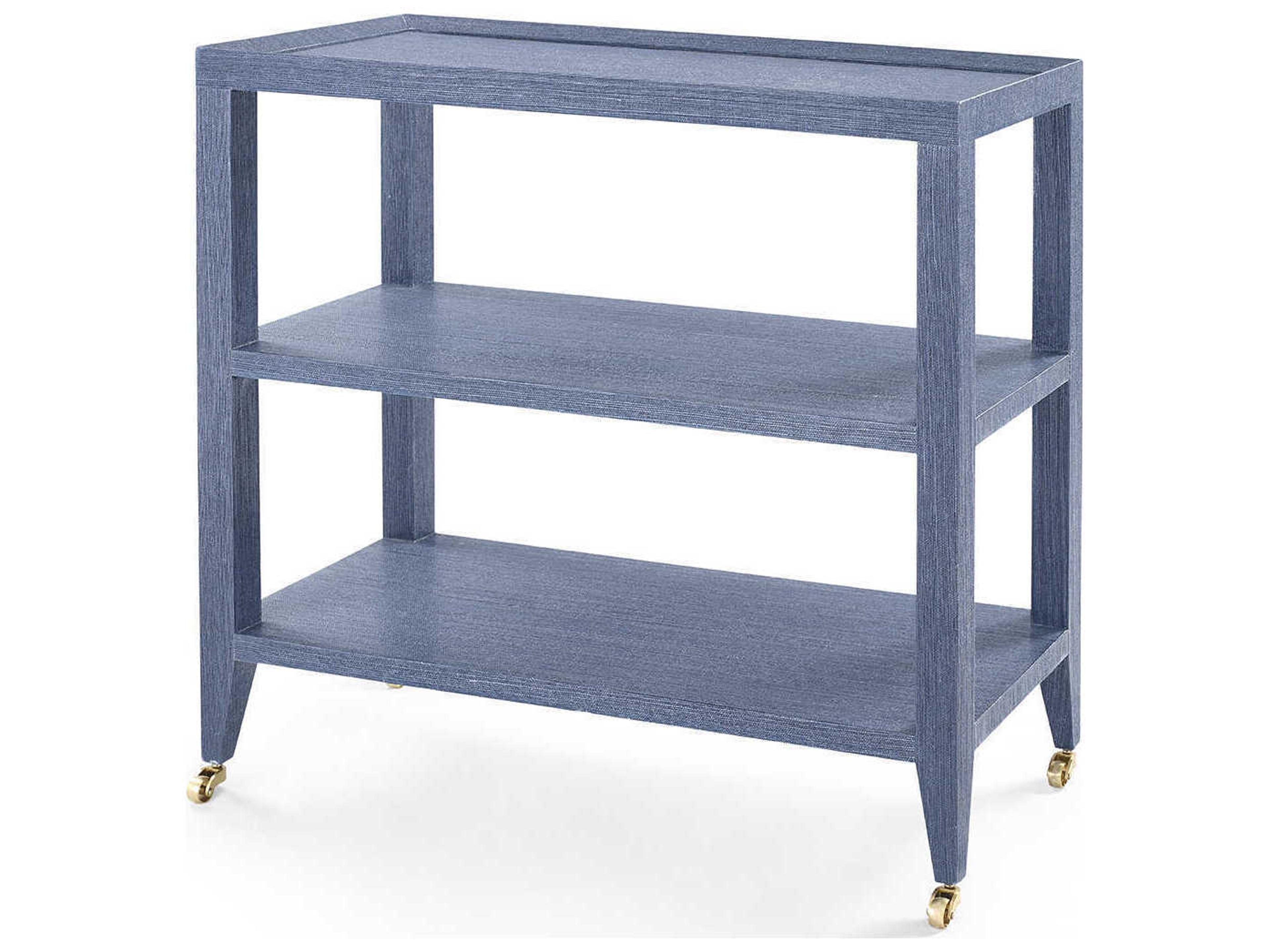 Villa & House Rectangular Wood Navy Blue Console Table