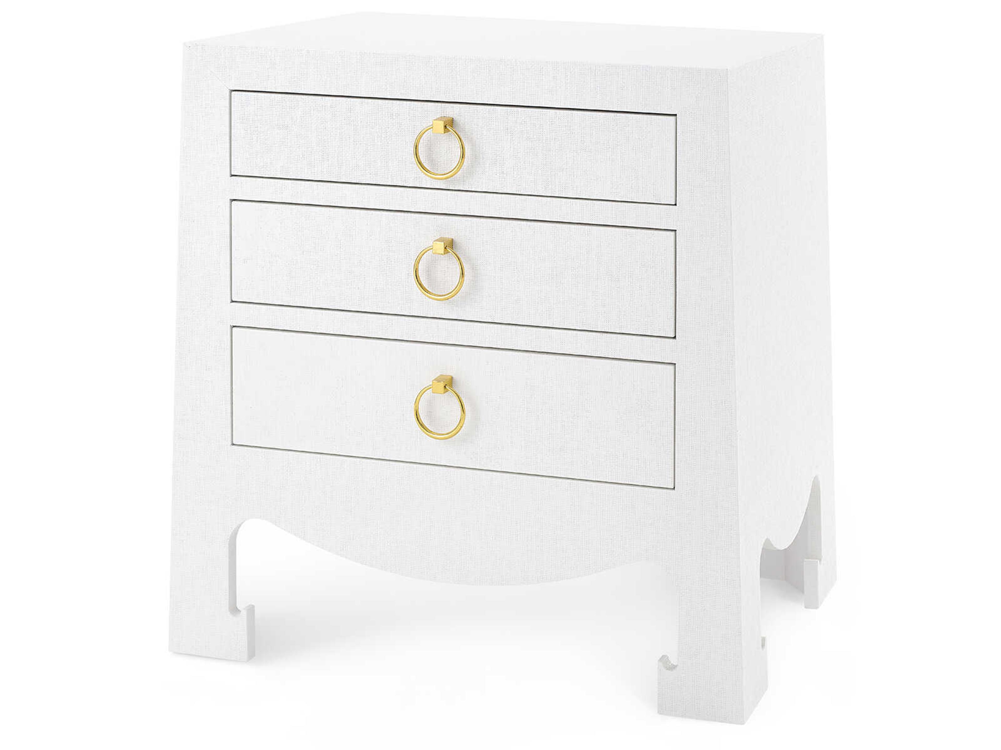 Villa & House 3-Drawers Gold Nightstand