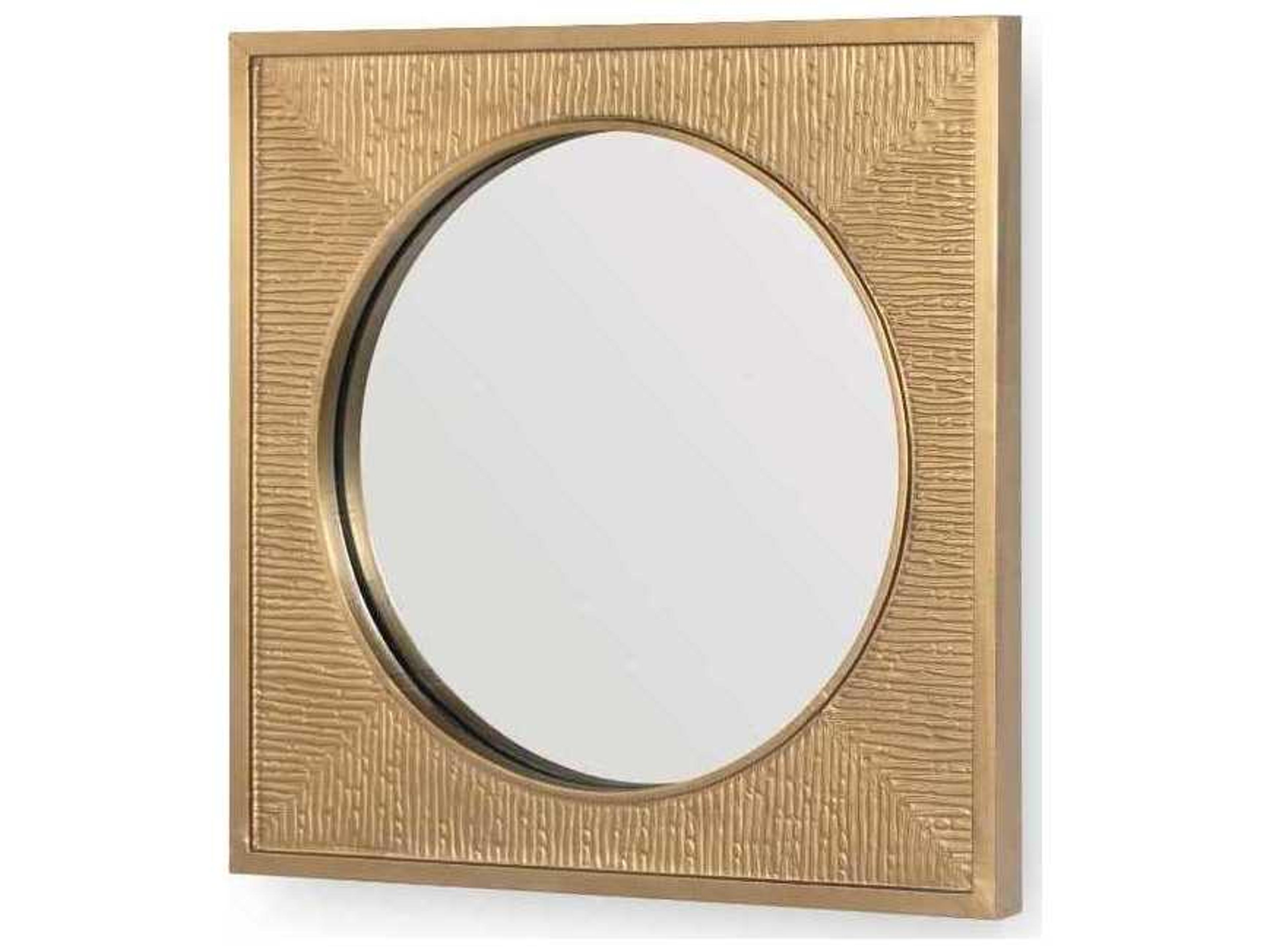 Villa & House Antique Brass Square Wall Mirror