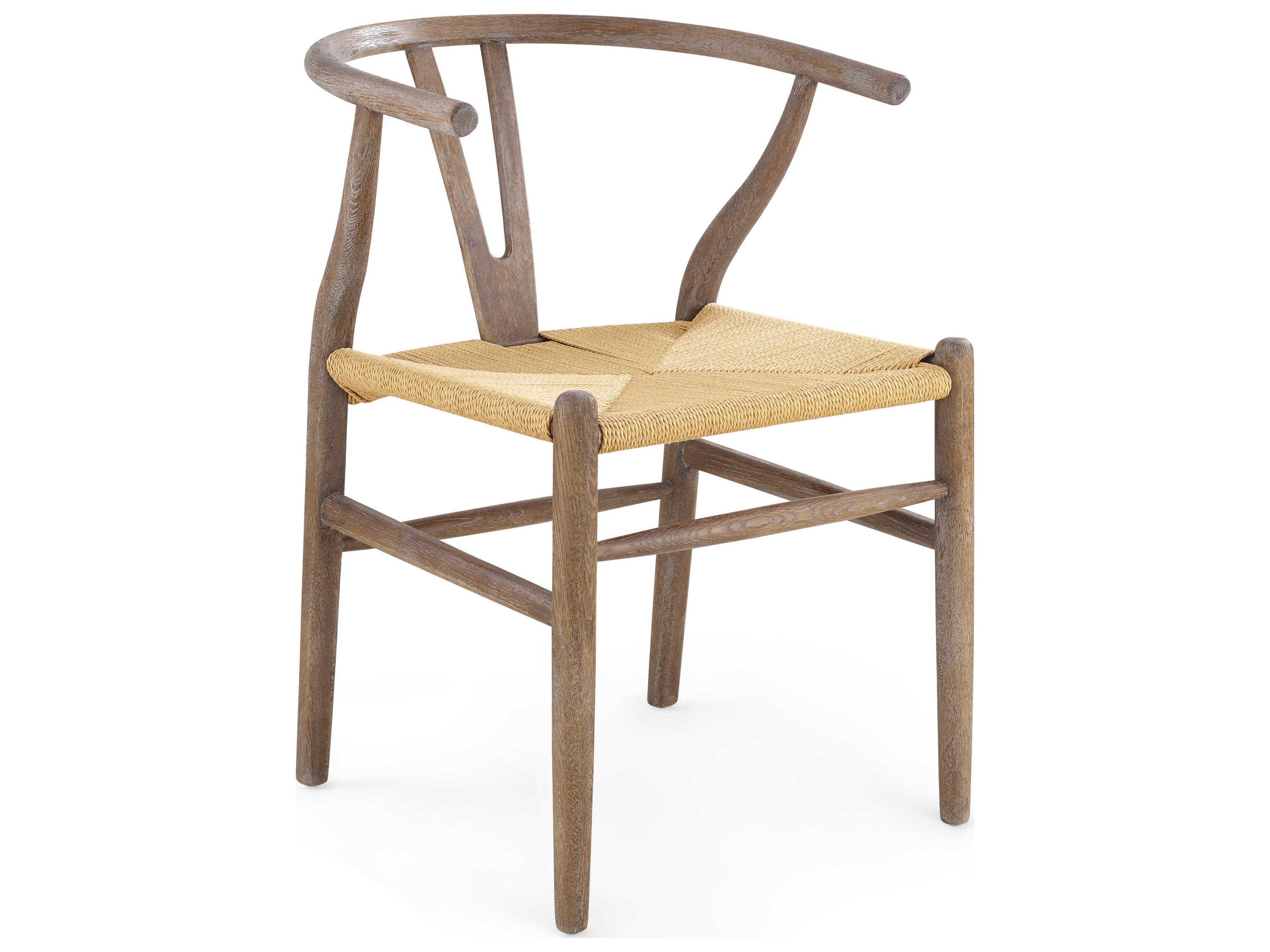 Villa & House Oak Wood Brown Arm Dining Chair