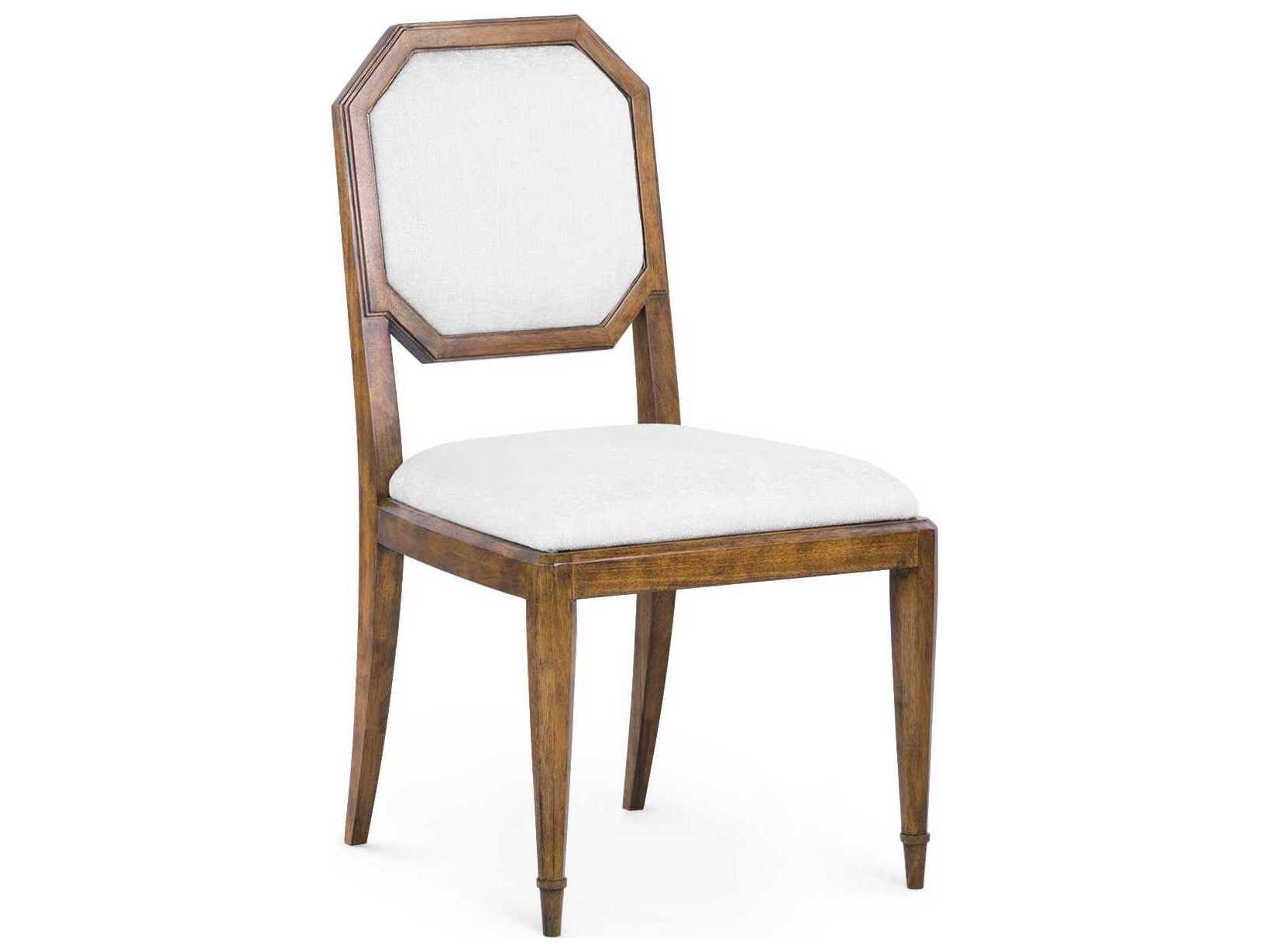 Villa & House Philippe Rubberwood Brown Upholstered Armless Dining Chair