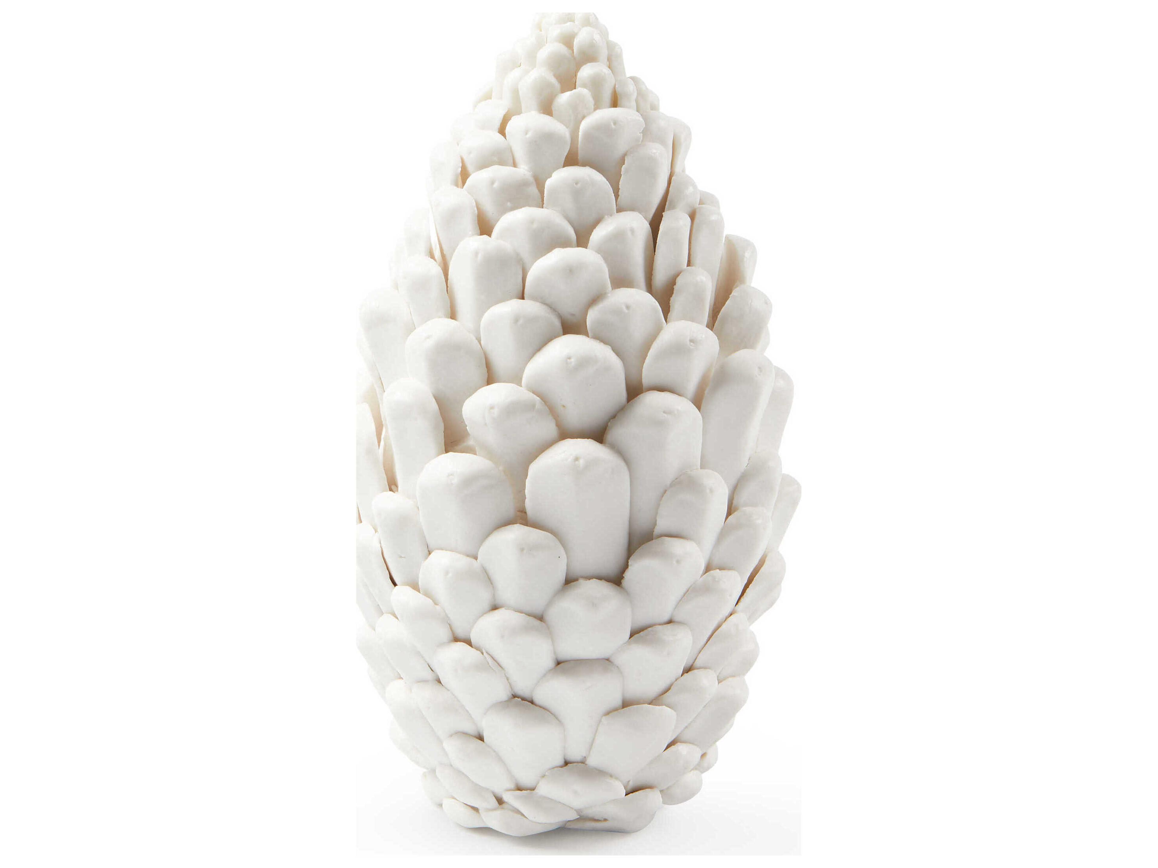 Villa & House Blanc De Chine Standing Pine Cone