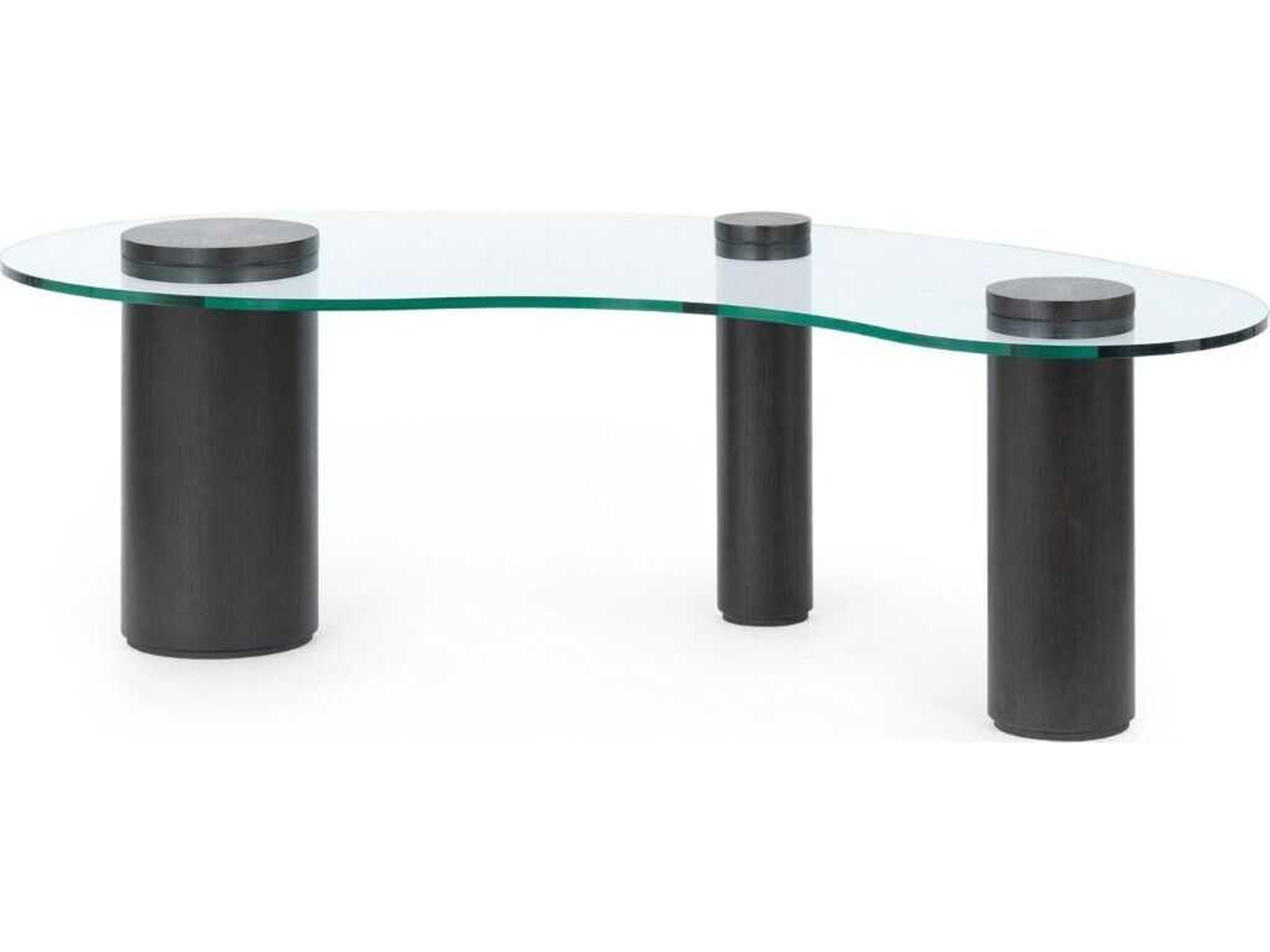 Villa & House Scarlotti Glass Espresso Brown Coffee Table