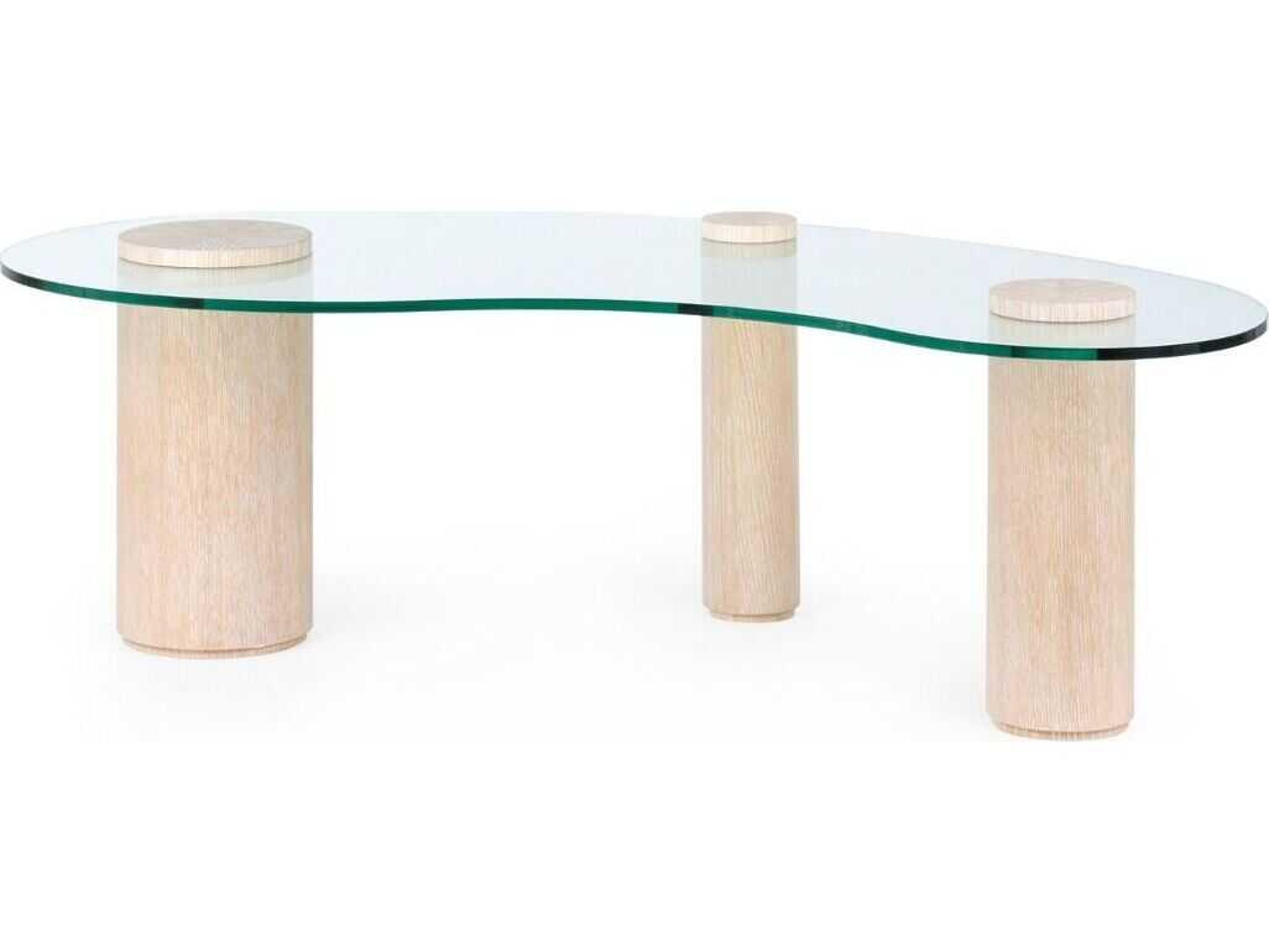 Villa & House Scarlotti Glass Sand Beige Coffee Table