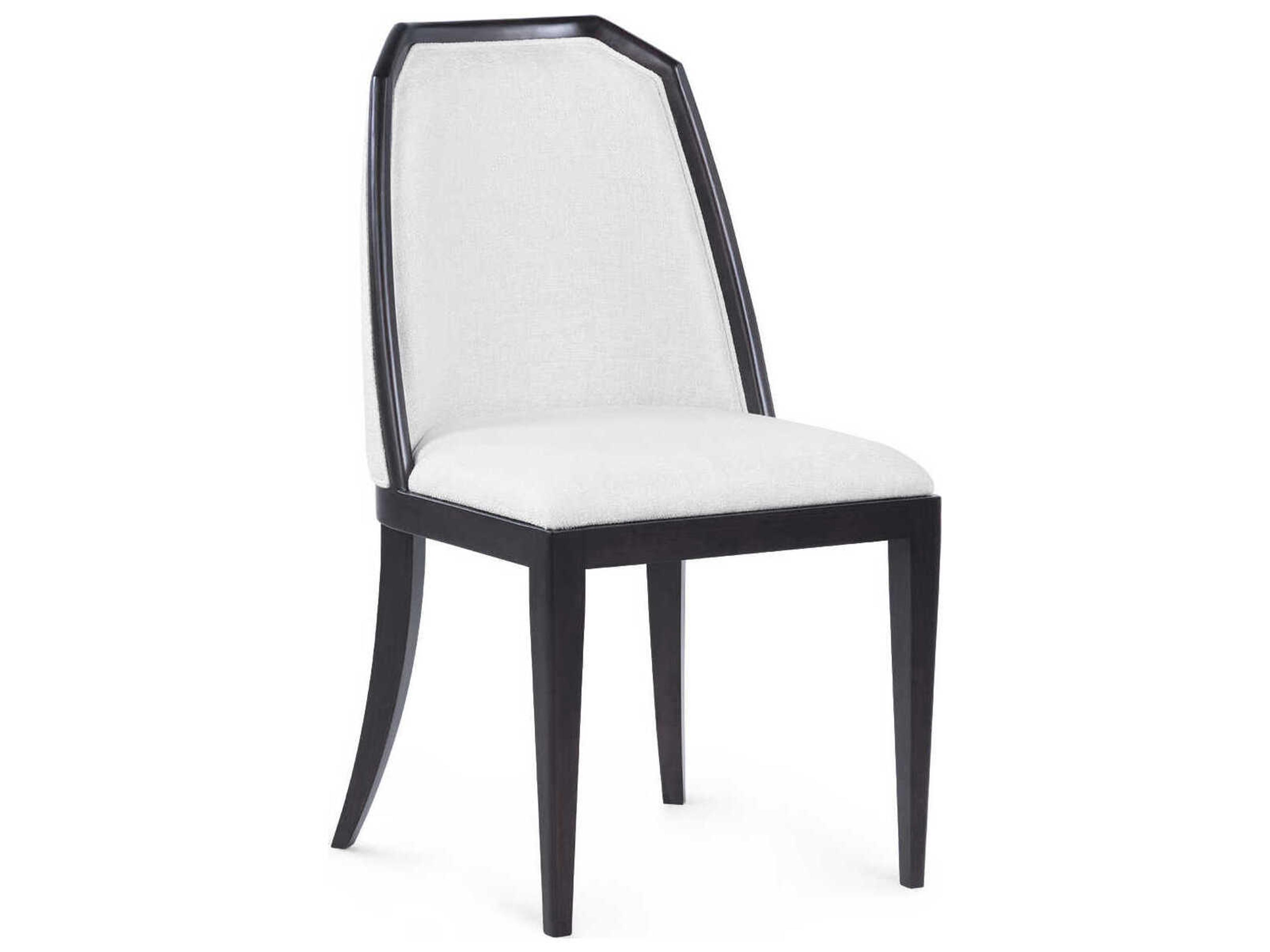 Villa & House Sonata Rubberwood Black Upholstered Armless Dining Chair
